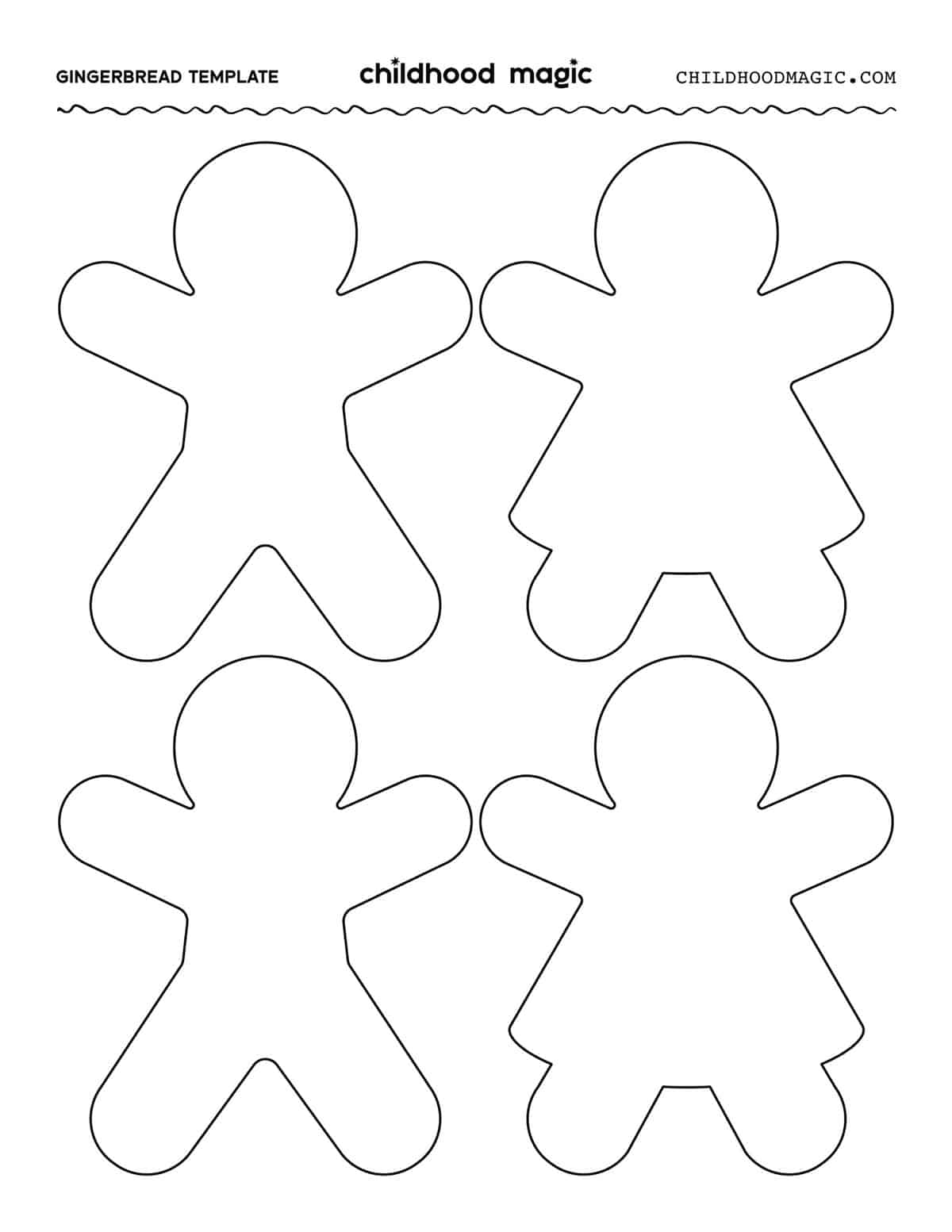 Free Printable Gingerbread Man Face Template