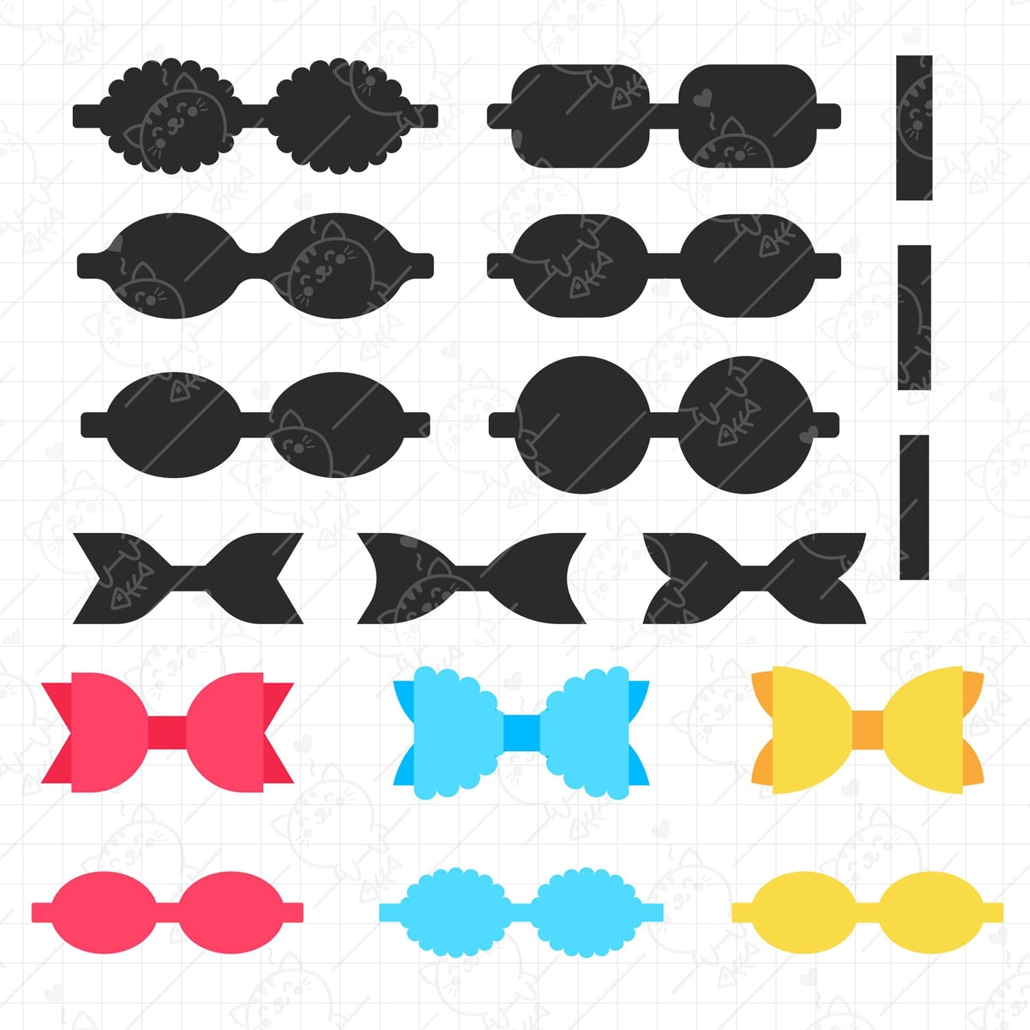 Hair Bow Template Svg Bow Cut File Bow Template For Cricut