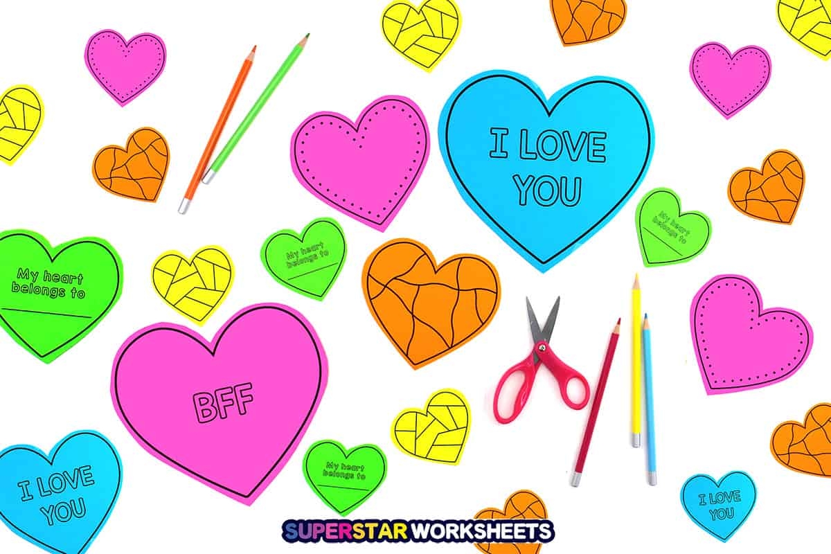 Heart Template Free Printables Superstar Worksheets