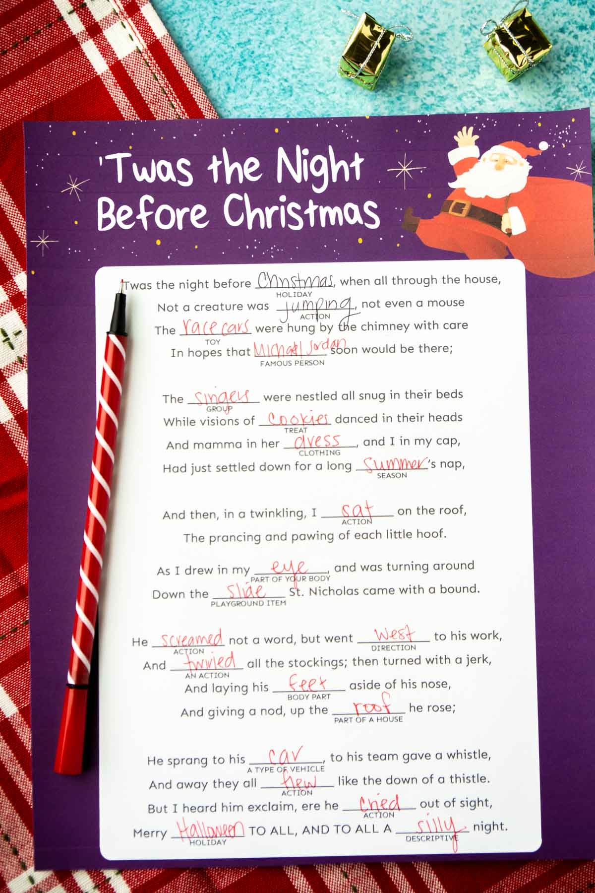 Free Printable Christmas Mad Libs