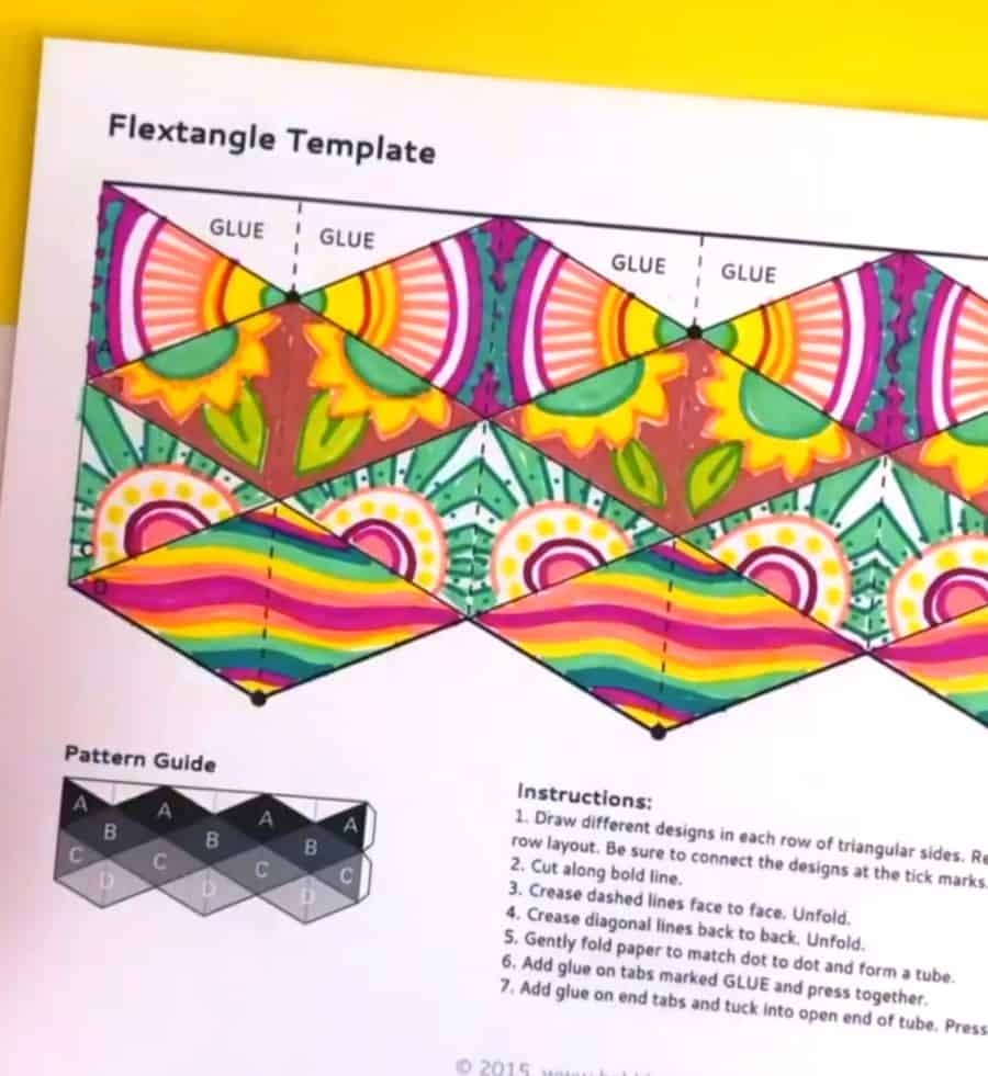 Free Printable Flextangle Template