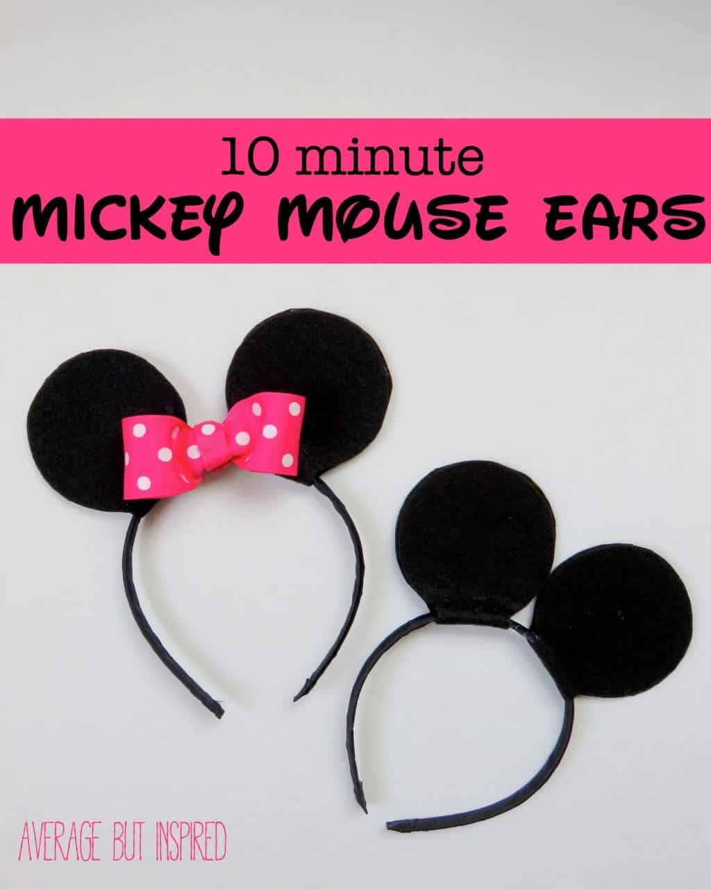 How To Make DIY Mickey Or Minnie Mouse Ears