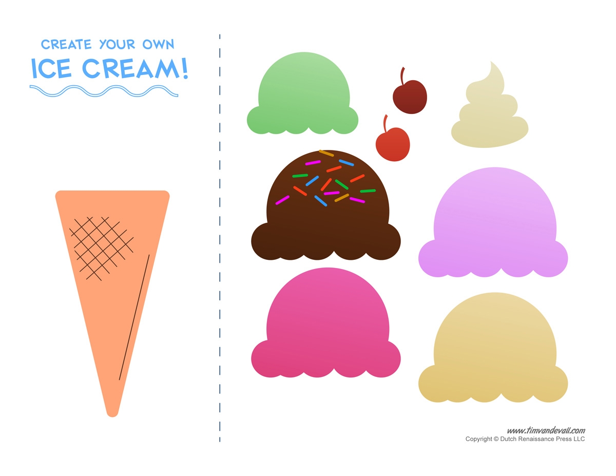 Ice Cream Template Free Printable