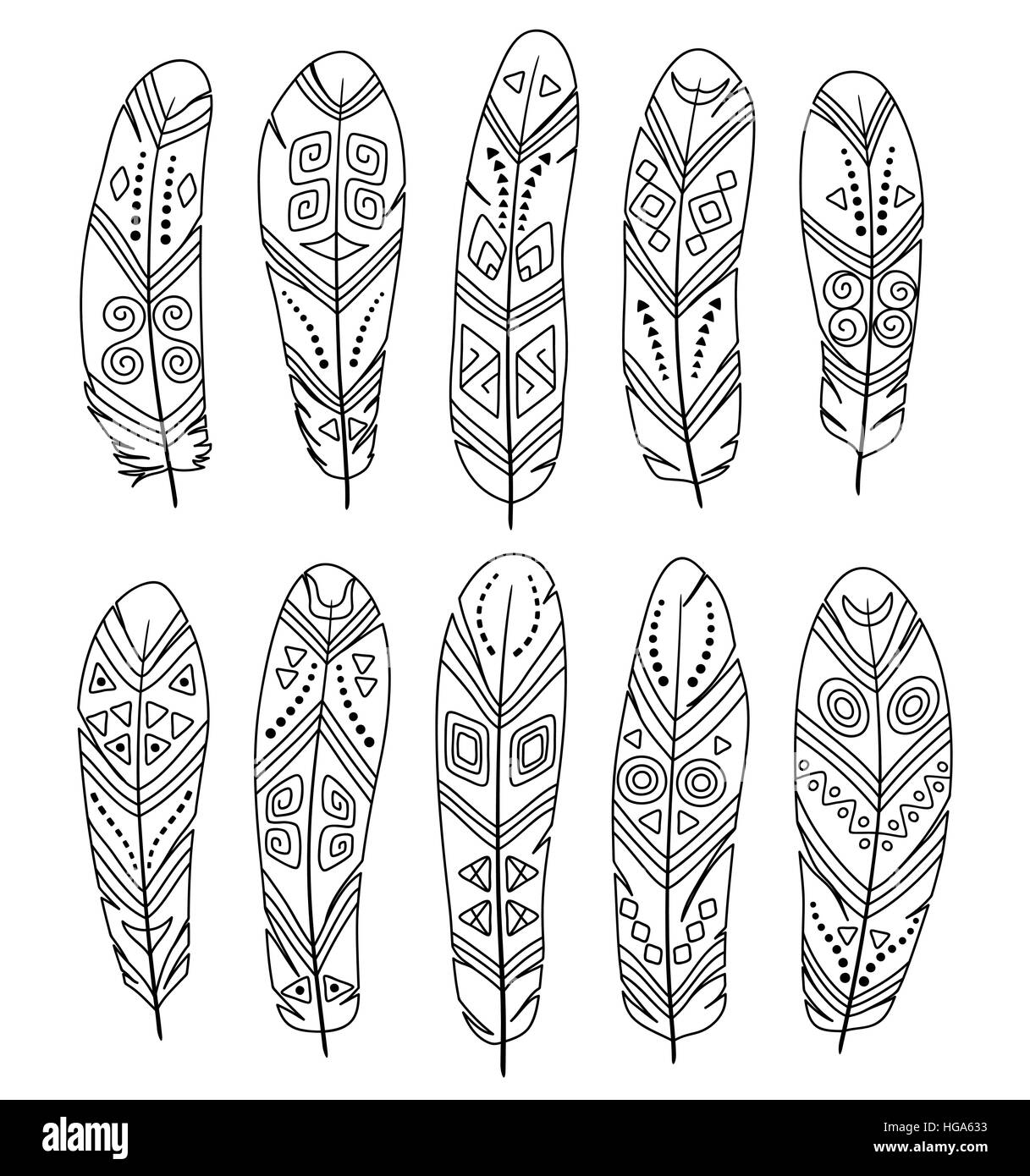 Indian Feather Black And White Stock Photos U0026 Images Alamy