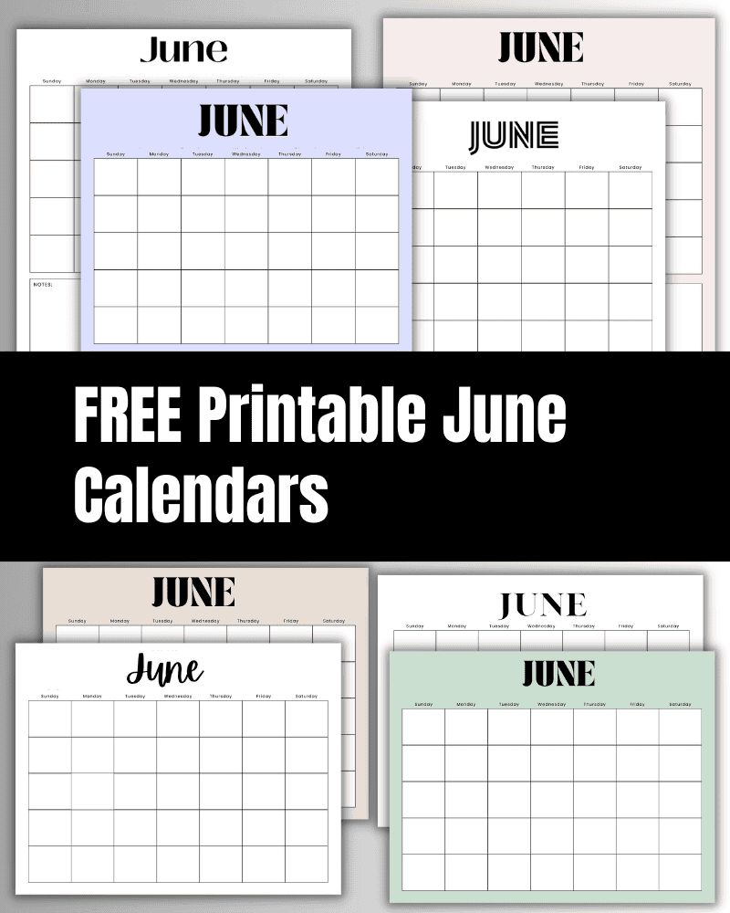 June 2024 Printable Calendar Free Printable Calendars The Clever Heart