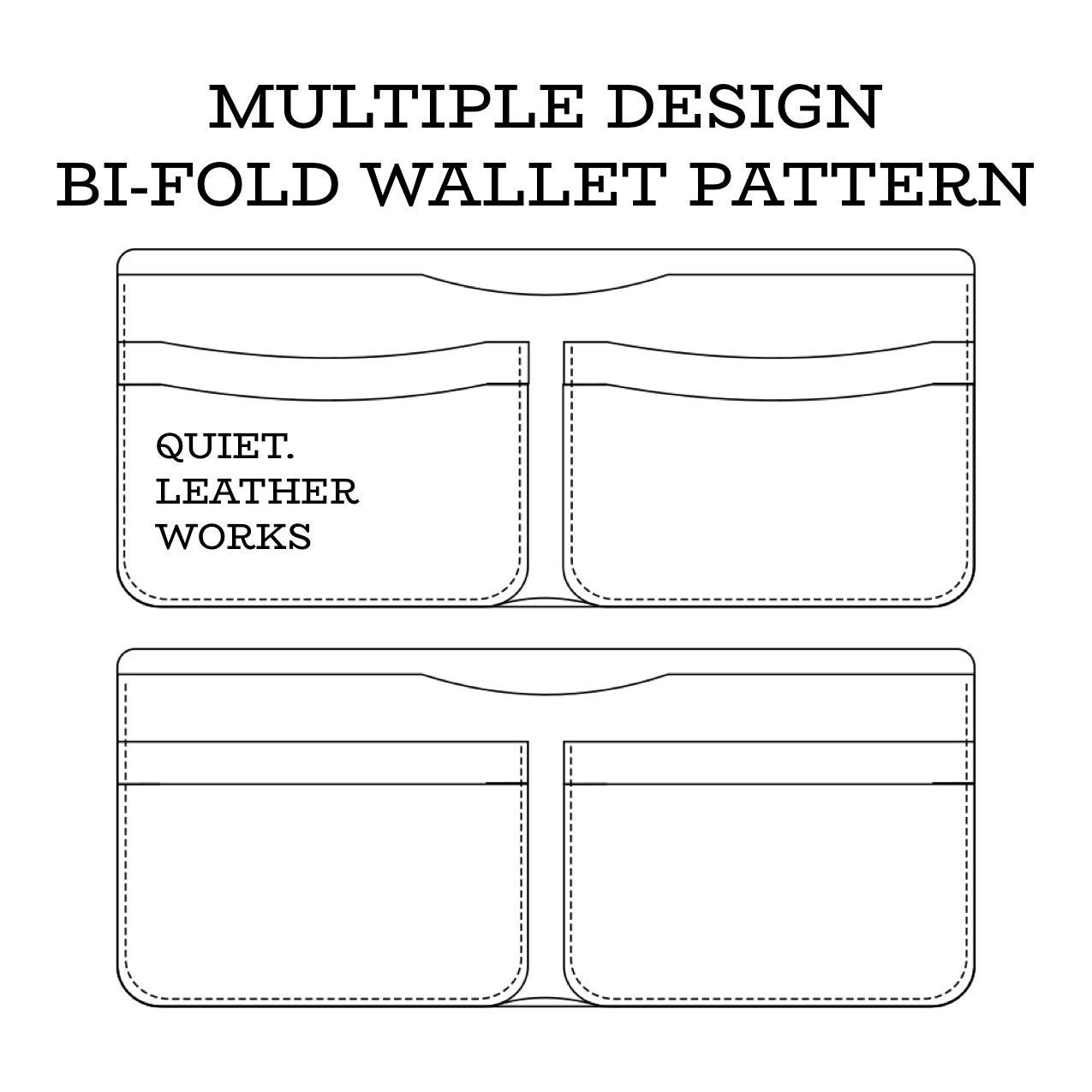 Leather Bi fold Wallet Pattern Multiple Designs Follow Along Template With Instructions And Images PDG Digital Download Pattern DIY Etsy