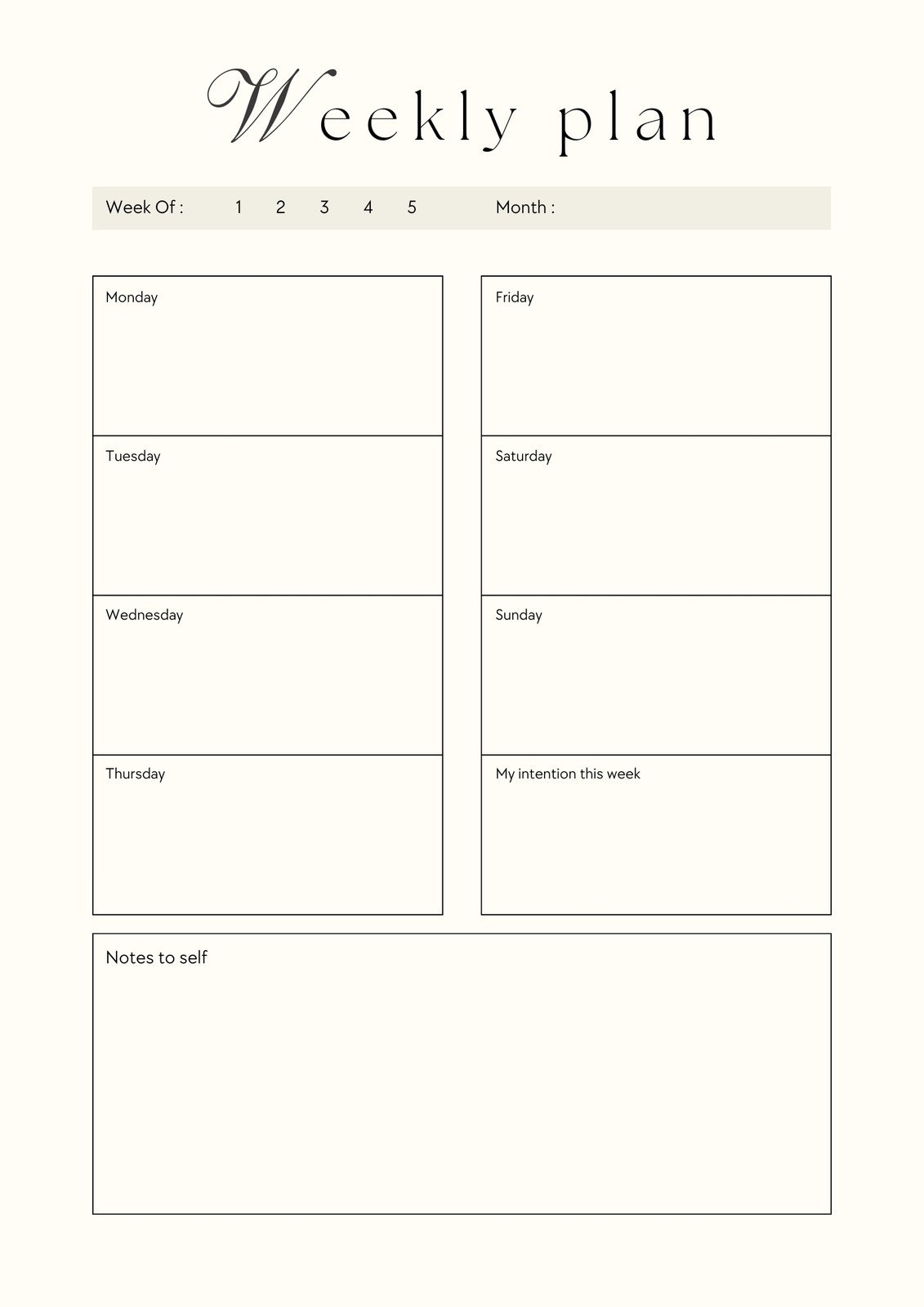 Free Printable Blank Lesson Plan Template