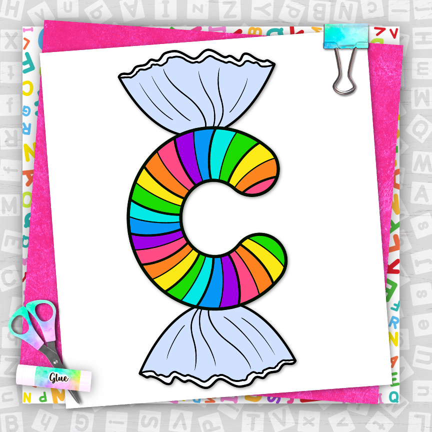 Letter C Craft Alphabet Craft Candy Craft Made By Teachers
