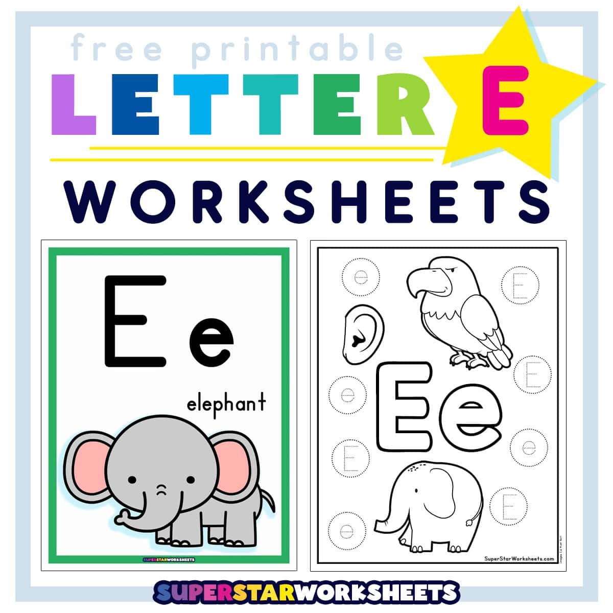 Free Printable Letter E Template