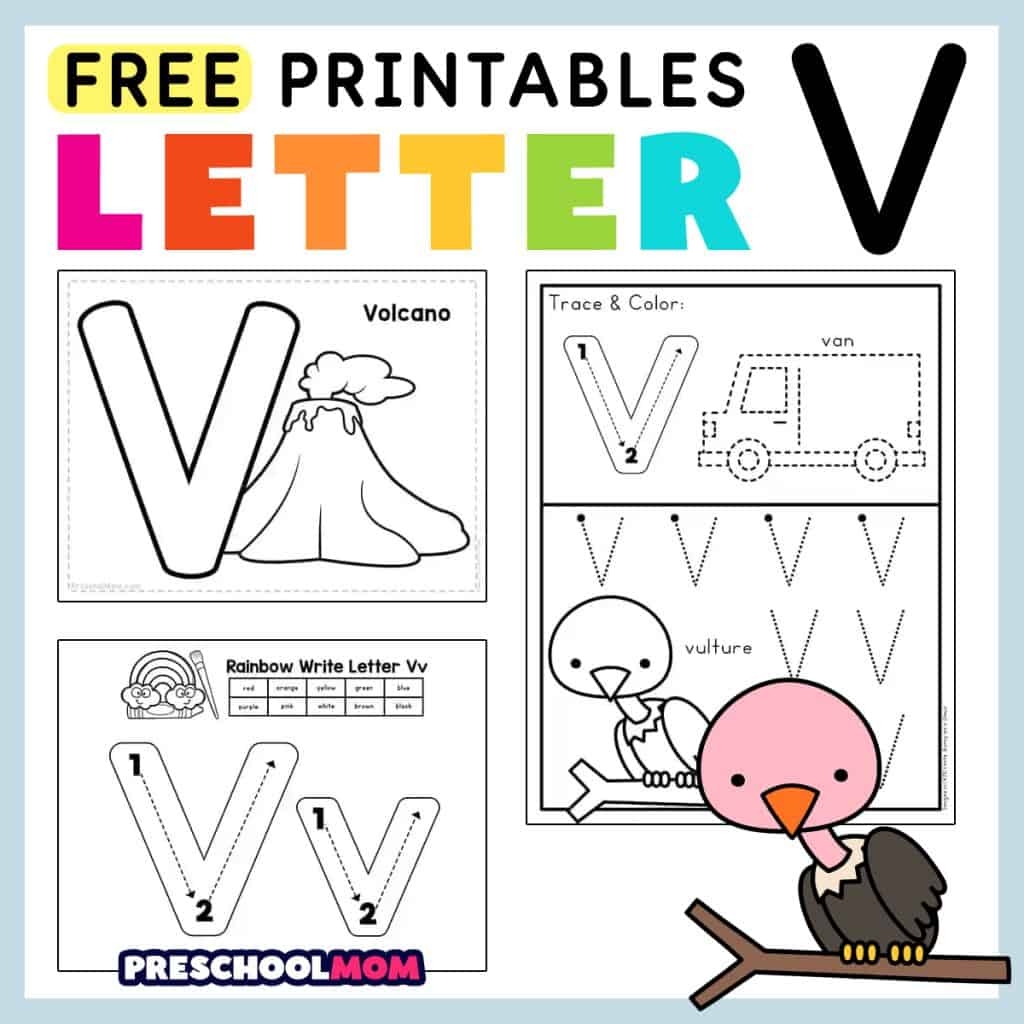Letter V Template Free Printable