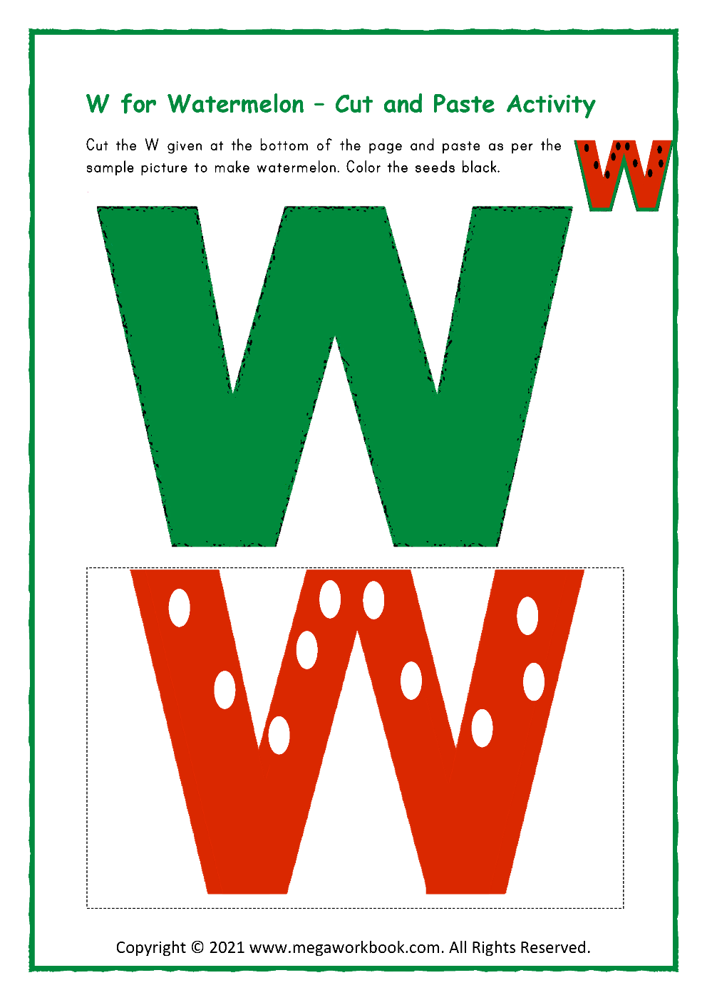 Free Printable Letter W Template