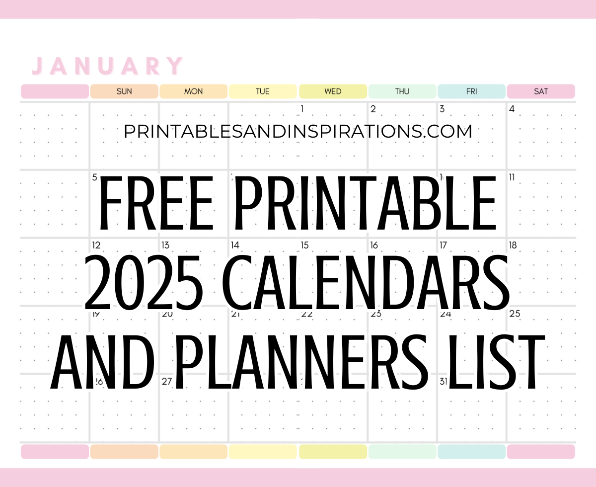 Blank Monthly Calendar Printable 2025 Pdf