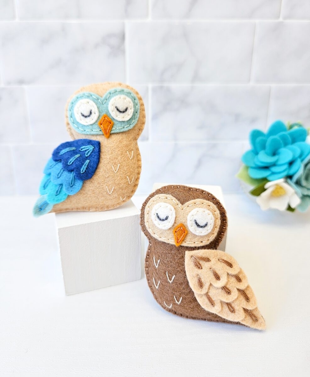 Little Felt Owl Sewing Pattern The Yellow Birdhouse