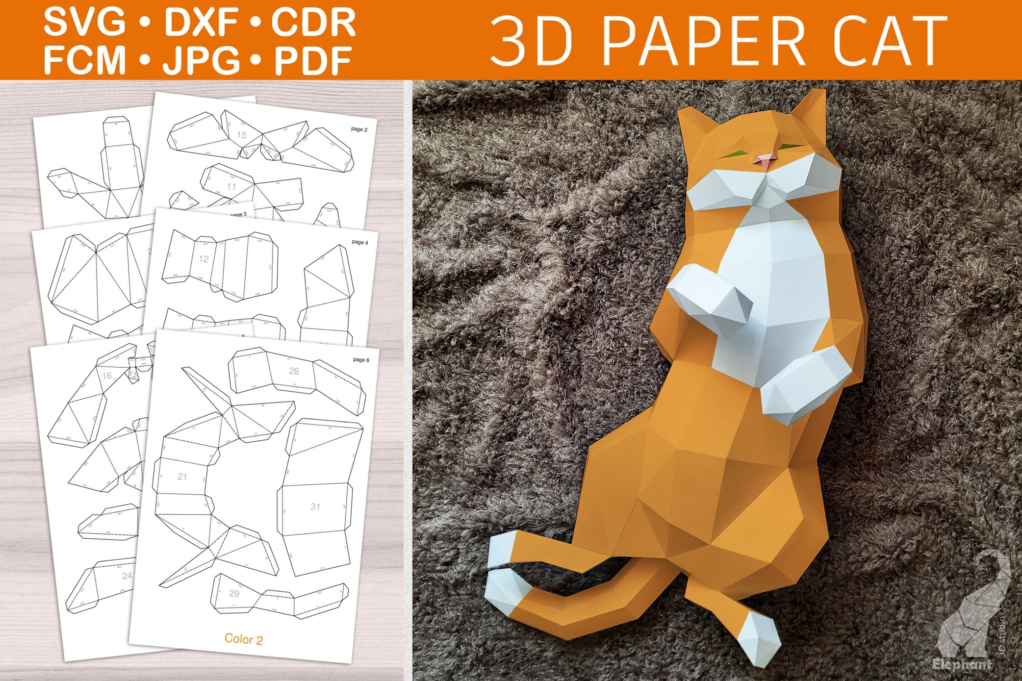 3d Paper Template Free Printable