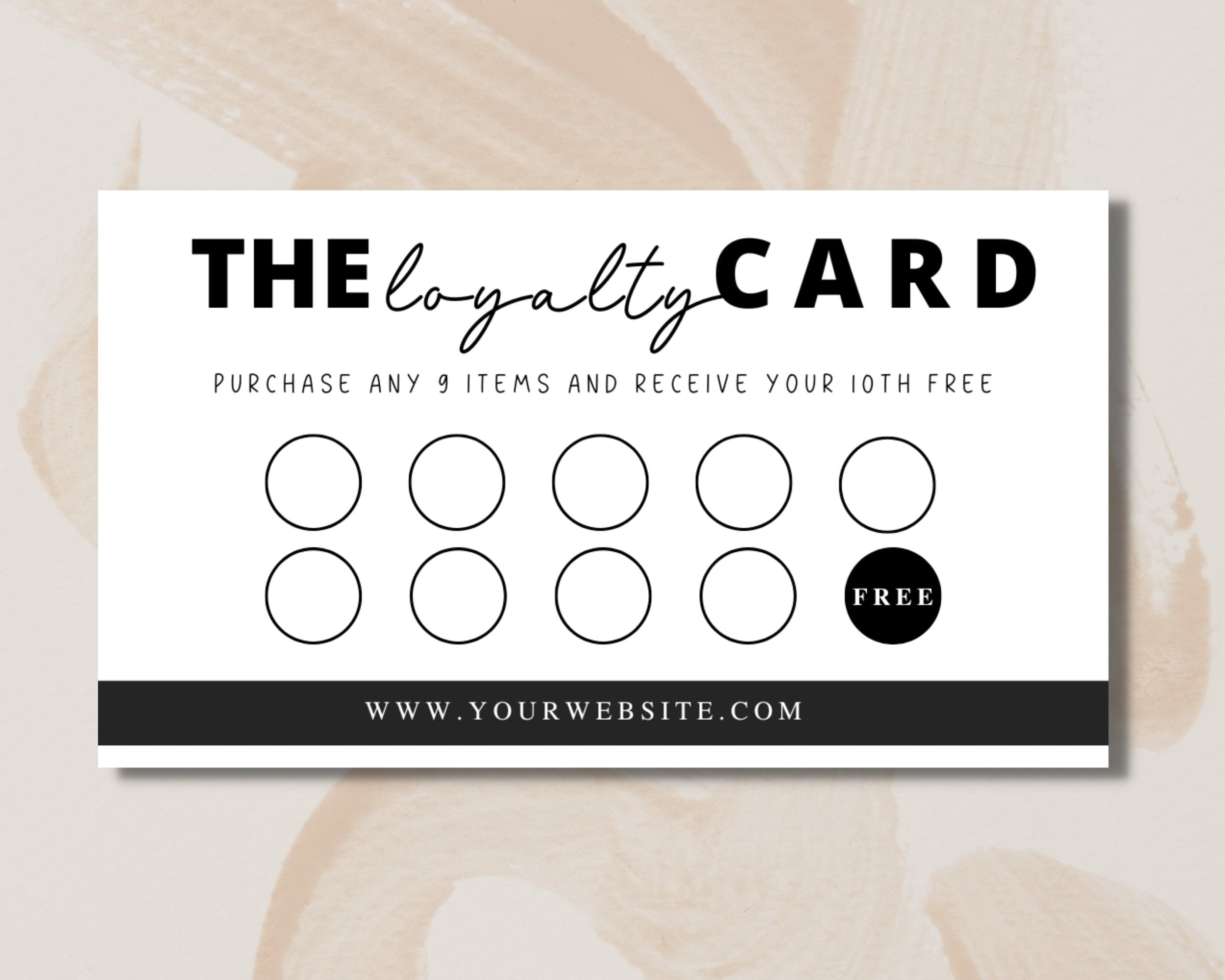 Loyalty Card Template INSTANT DOWNLOAD Printable Business Card Template Business Card DIY Calling Card Affordable Canva Card Etsy