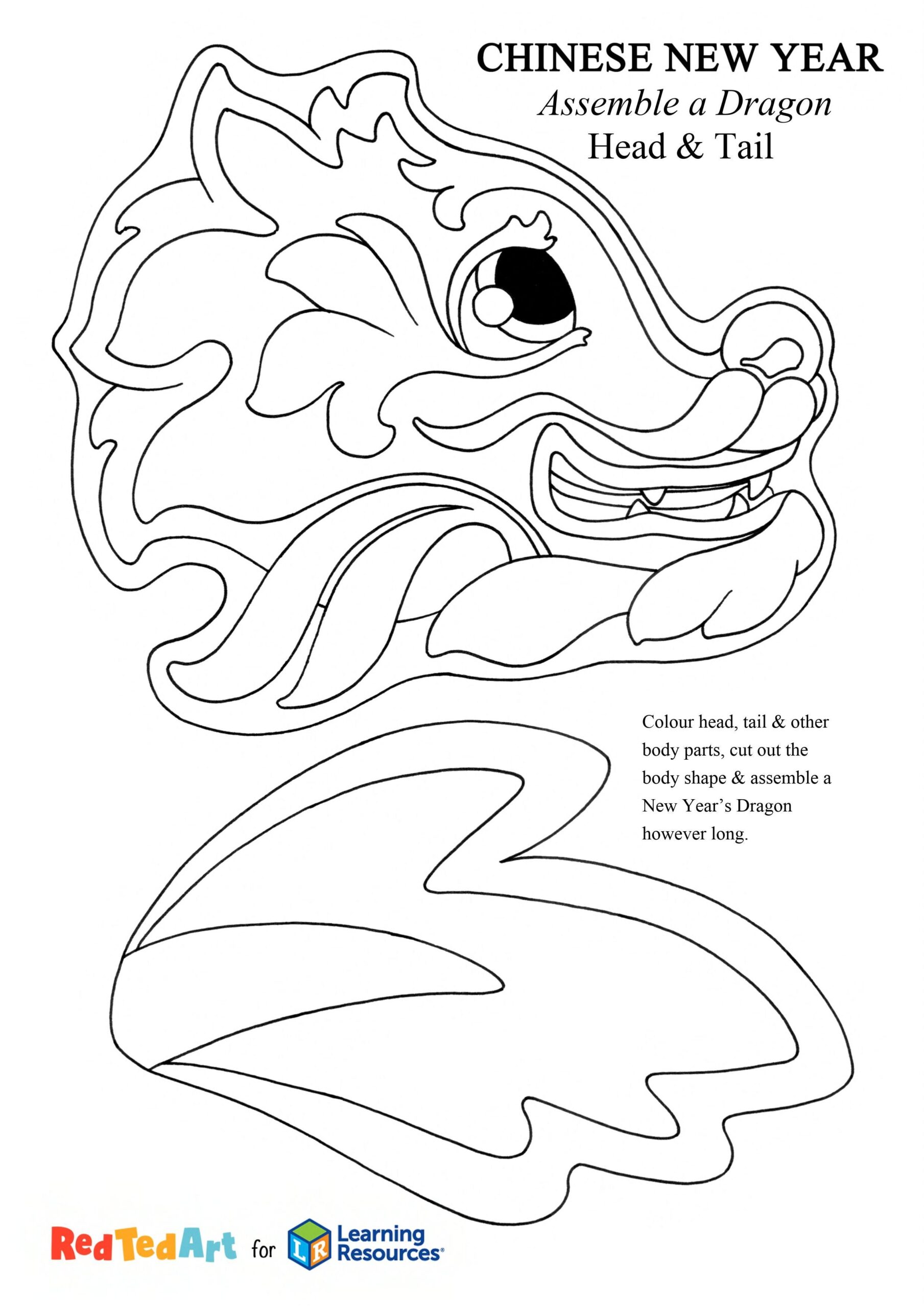 Free Printable Chinese Dragon Craft Template