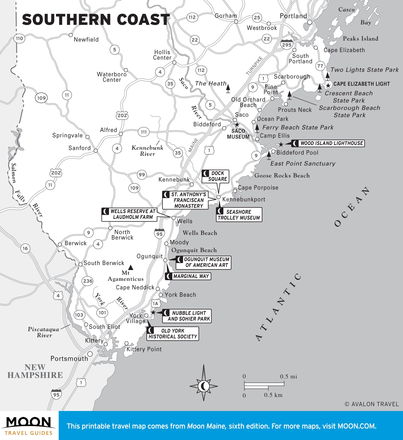 Printable Map Of Maine Coastline