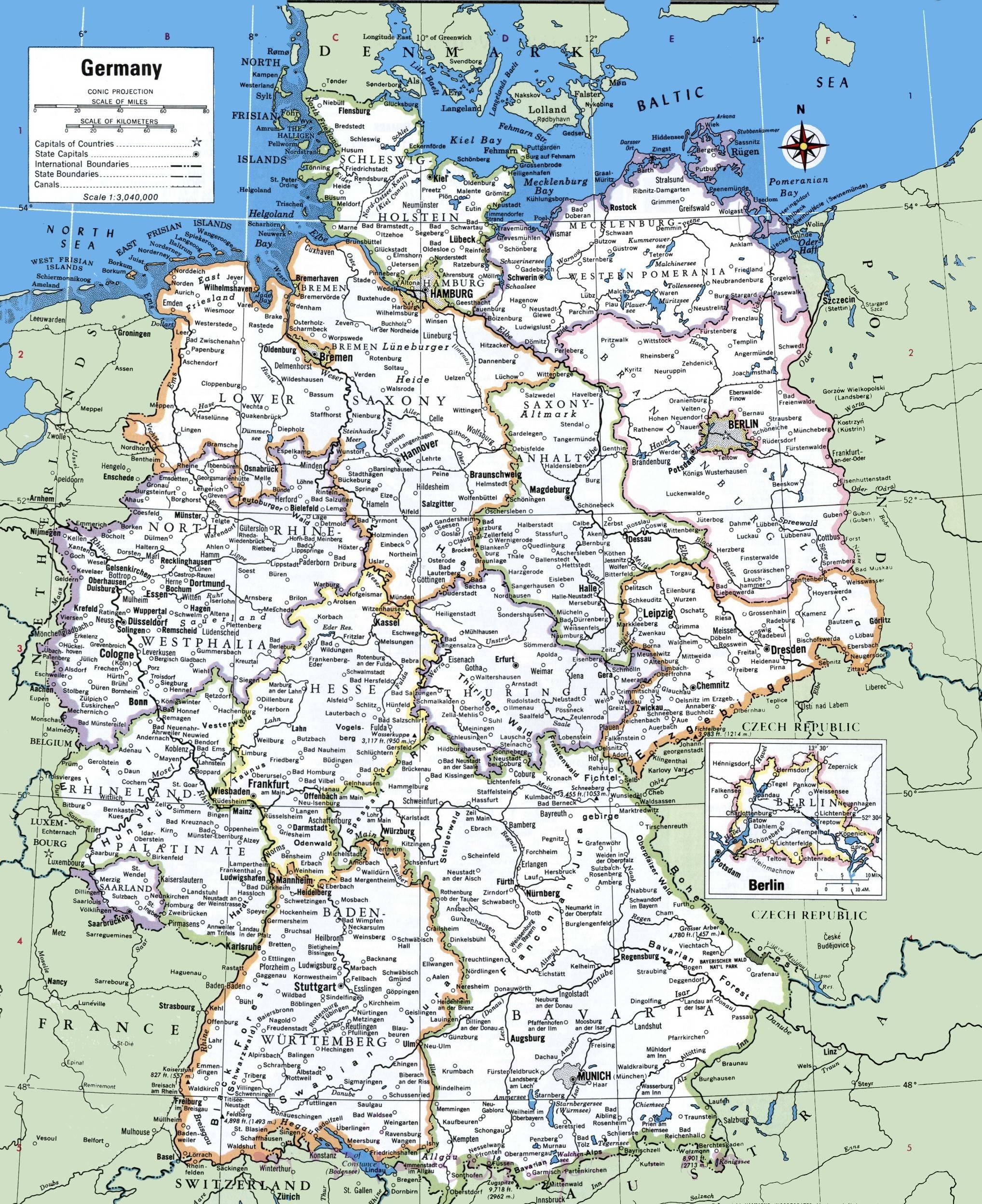 Germany Printable Map