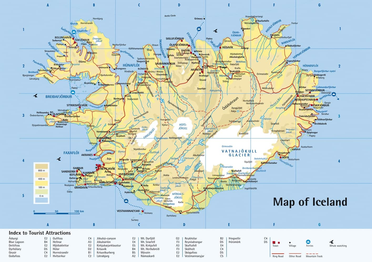 Map Of Iceland Printable