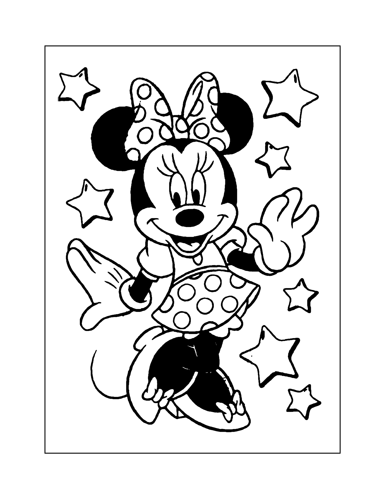 Minnie Mouse Printable Coloring Pages Free