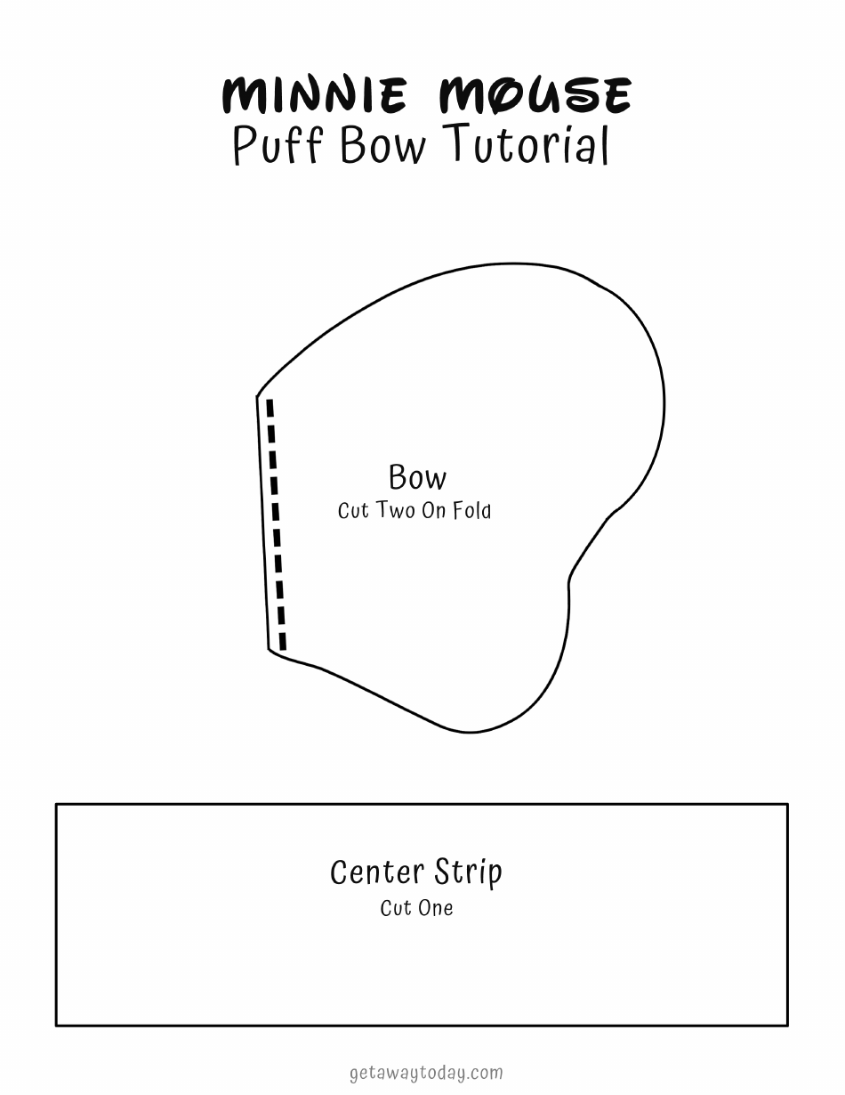 Free Printable Minnie Mouse Bow Template