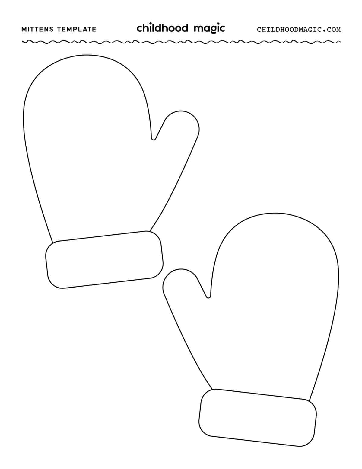 Free Printable Mitten Templates