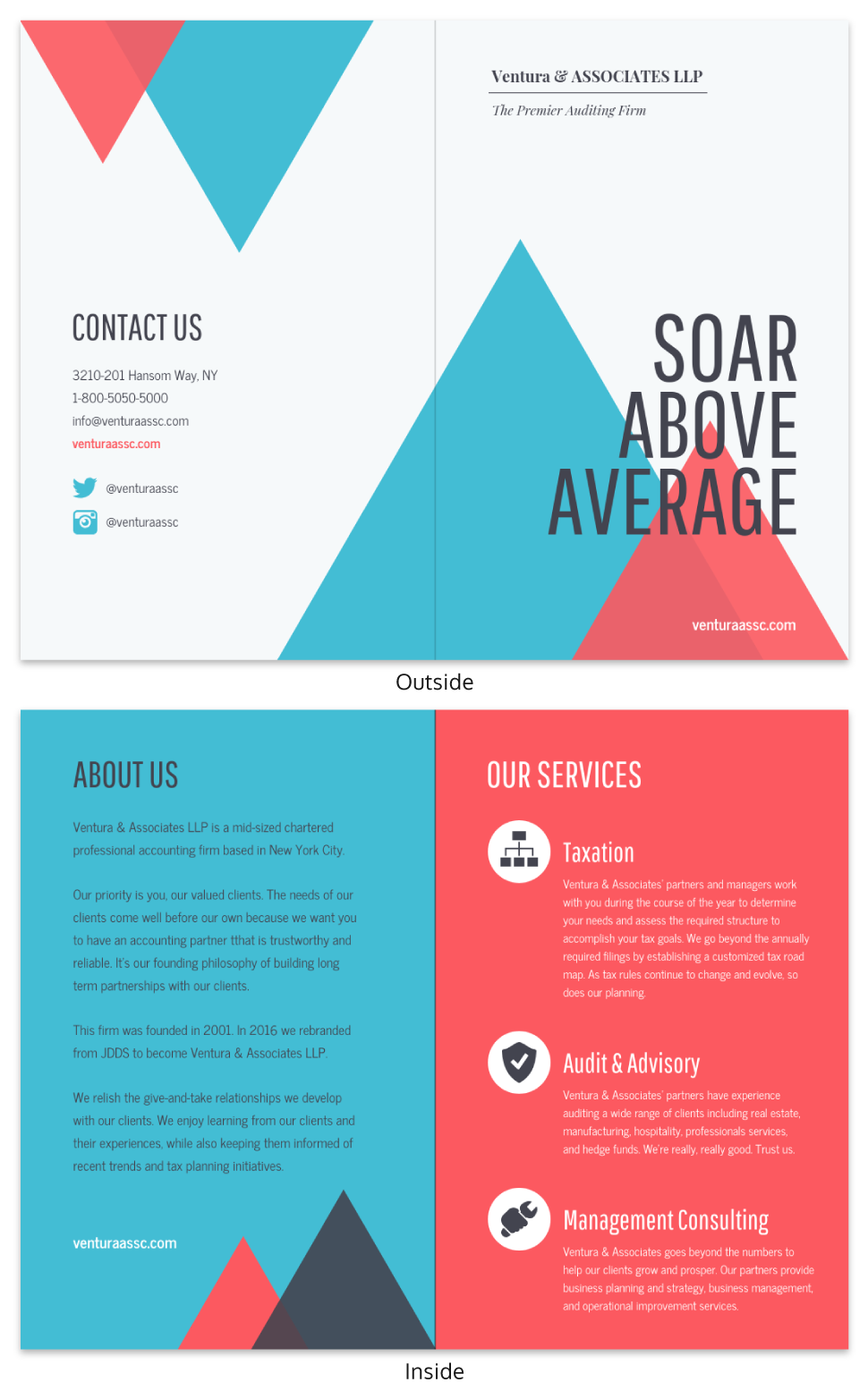 Free Printable Bi Fold Brochure Templates