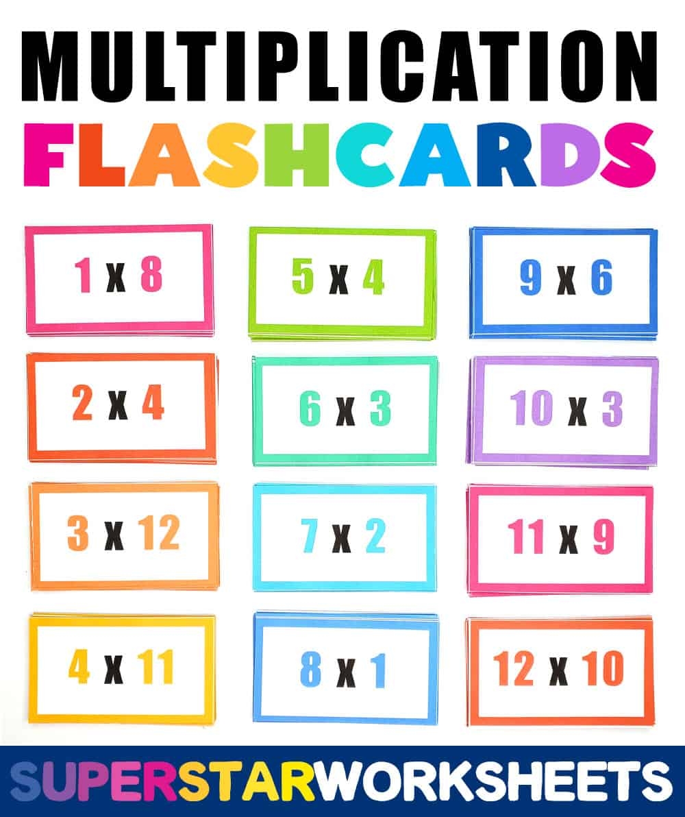 Flash Cards Multiplication Free Printable