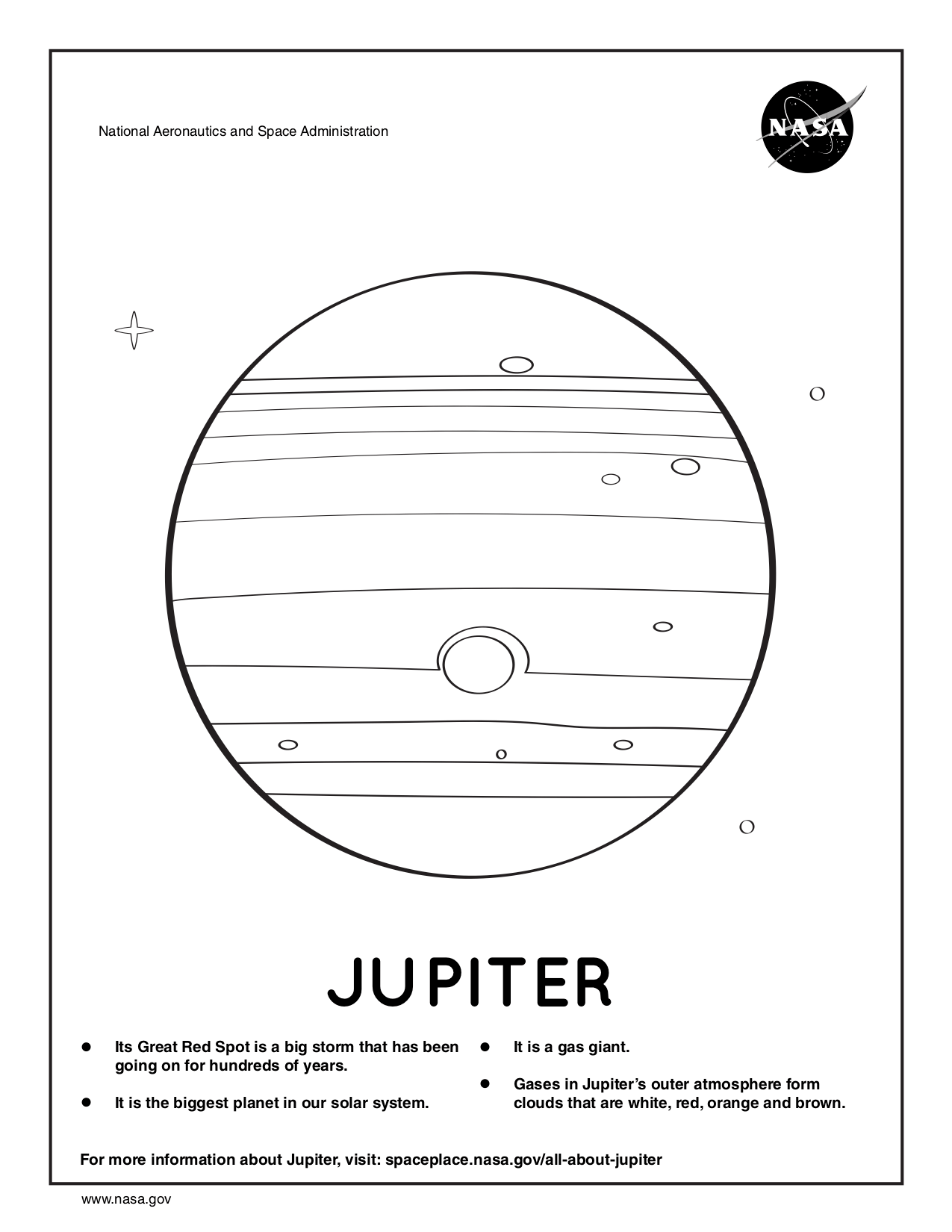 NASA Coloring Pages NASA Space Place NASA Science For Kids