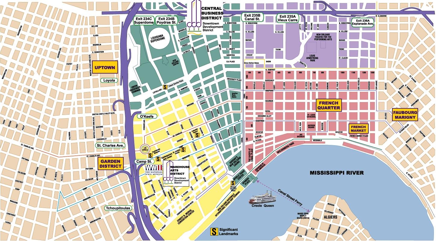 New Orleans Printable Map