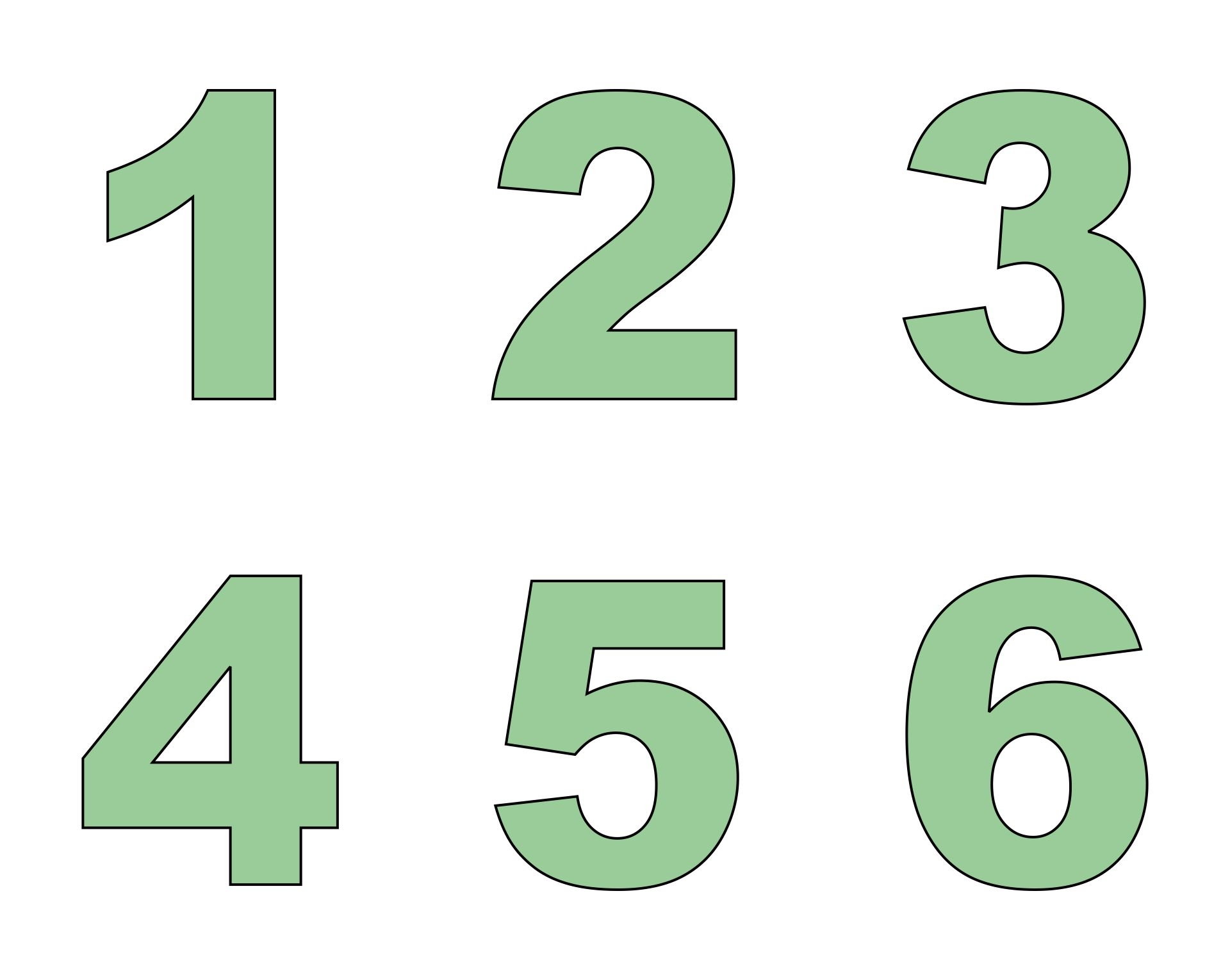 Free Printable 6 Inch Number Templates