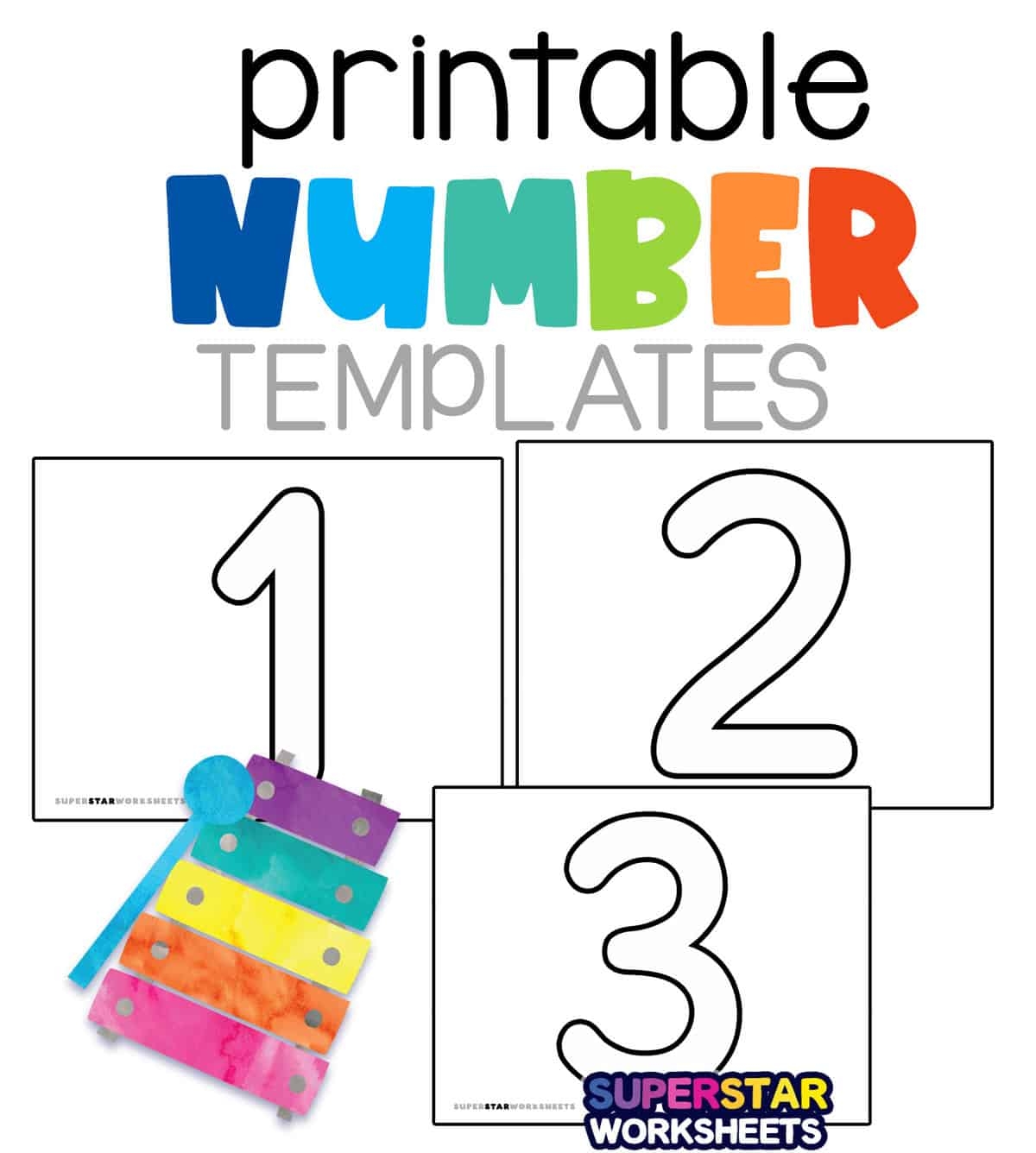 Number Templates Free Printable Pdf