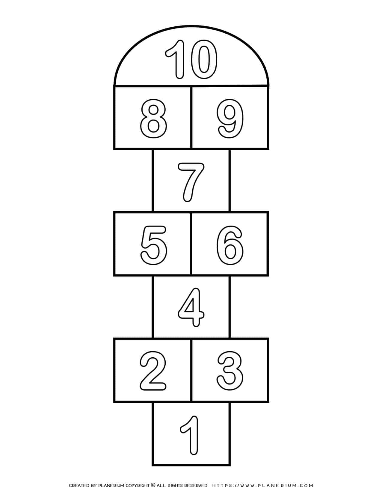 Numbers Game Board Template 1 10 Free Printable Planerium Worksheets Library
