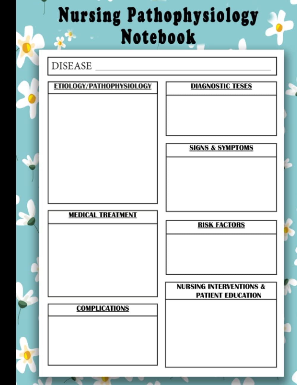 Nursing Pathophysiology Blank Disease Template Notebook Nursing Pathophysiology Notes The Perfect Blank Notebook U0026 Note Guide For Pathophysiology 