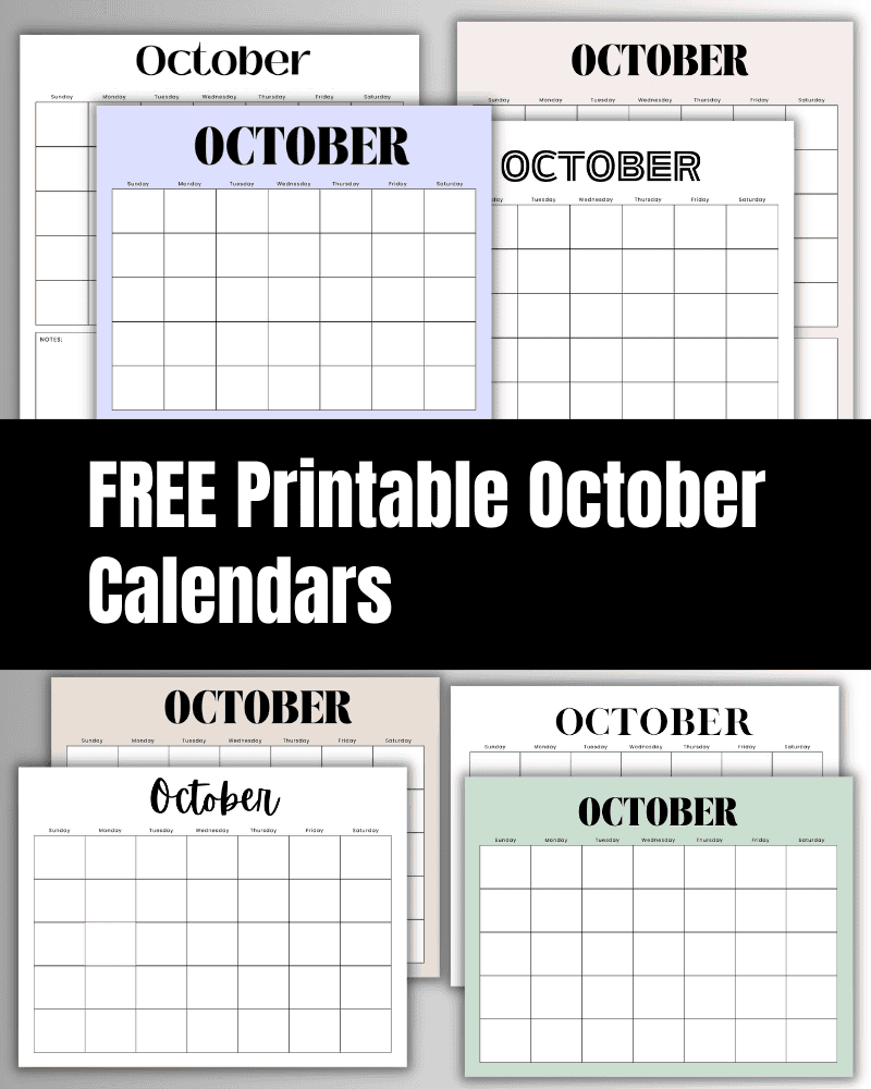 October 2024 Printable Calendar Free Printable Calendars The Clever Heart