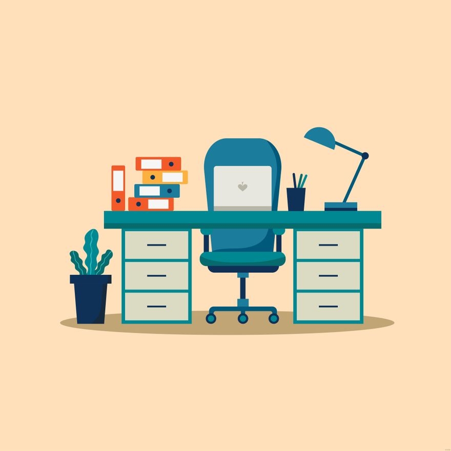 Free Printable Office With Desk Template