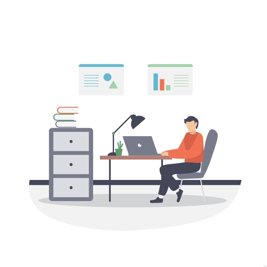 Free Printable Office With Desk Template