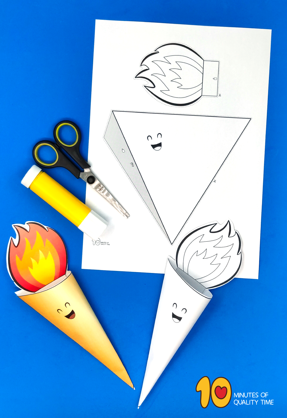 Free Printable Olympic Torch Template
