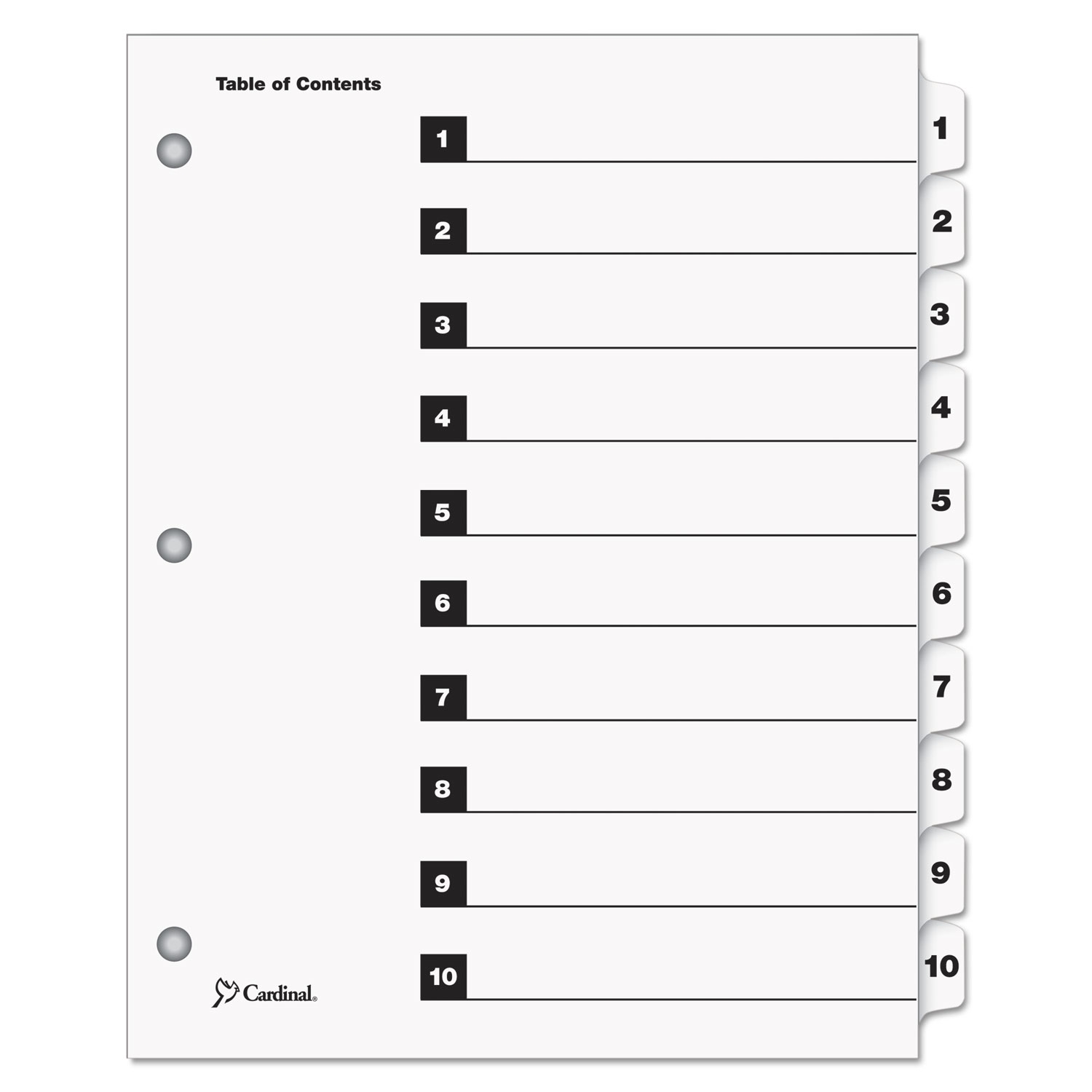 Free Printable Index Tab Template