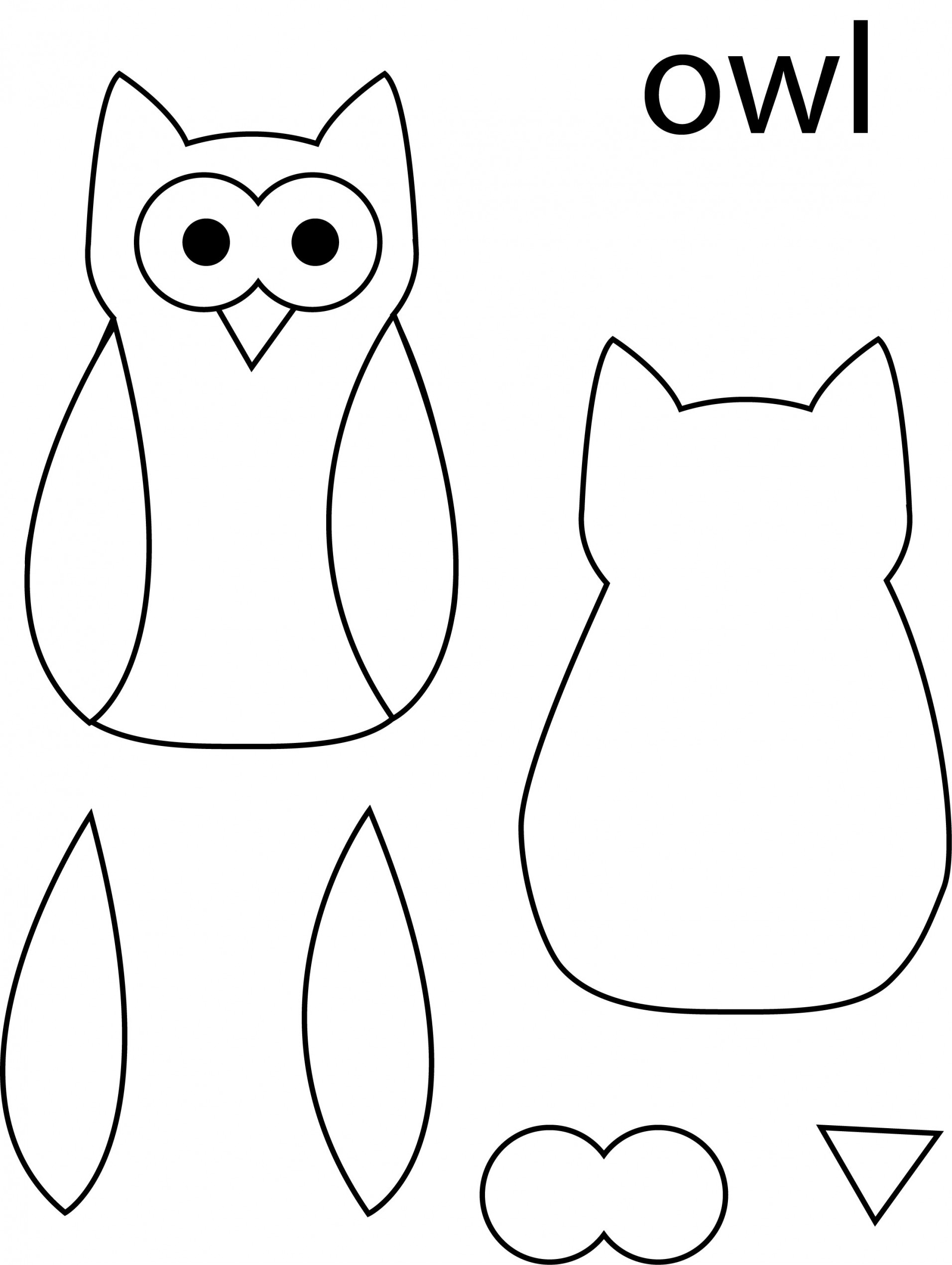 Owl Template Partners For Peace Worksheets Library
