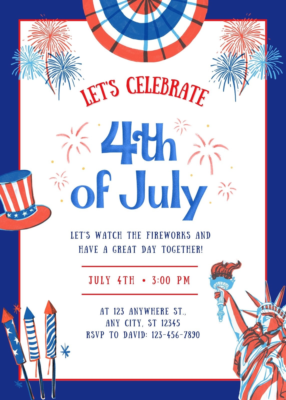 Free Printable Rsvp Fireworks Cards Templates