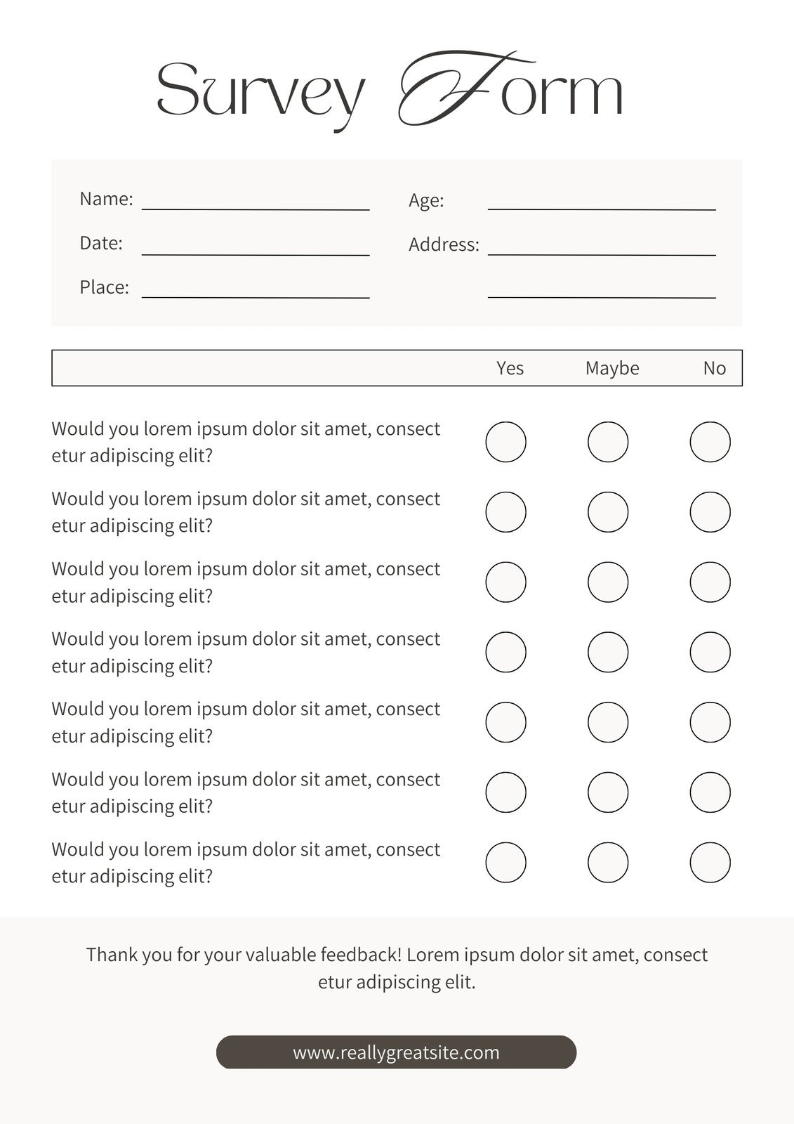 Free Printable Document Templates