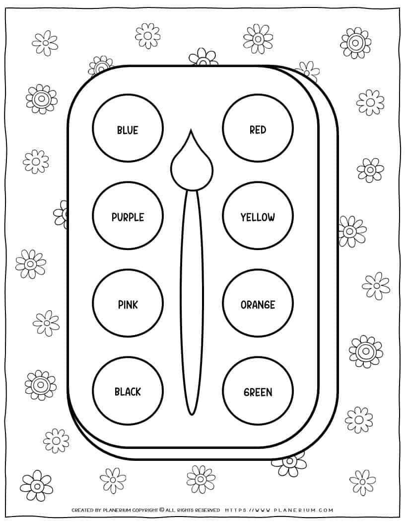Free Printable Paint Palette Template
