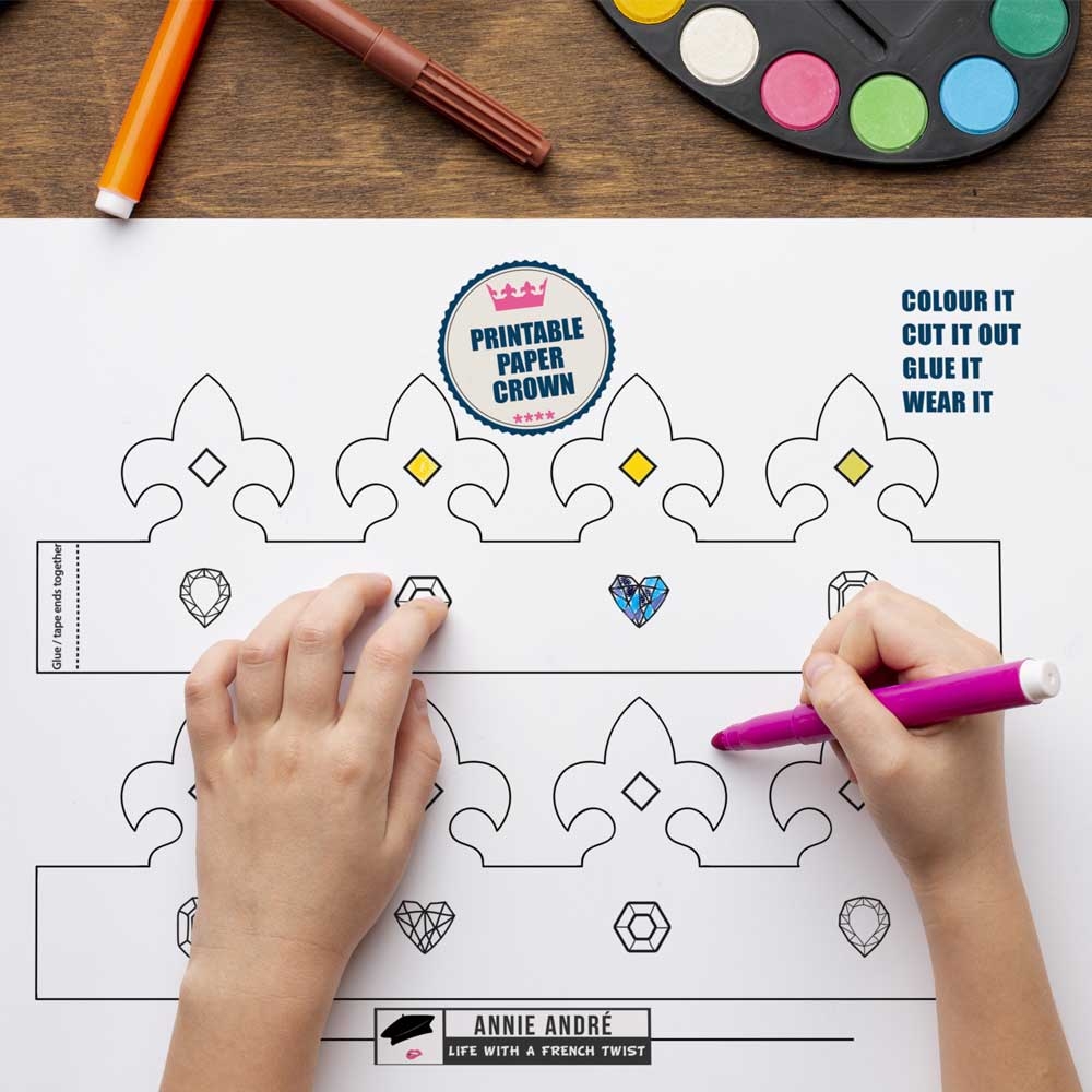 Paper Crown Template French Fleur De Lis Free Printable Download