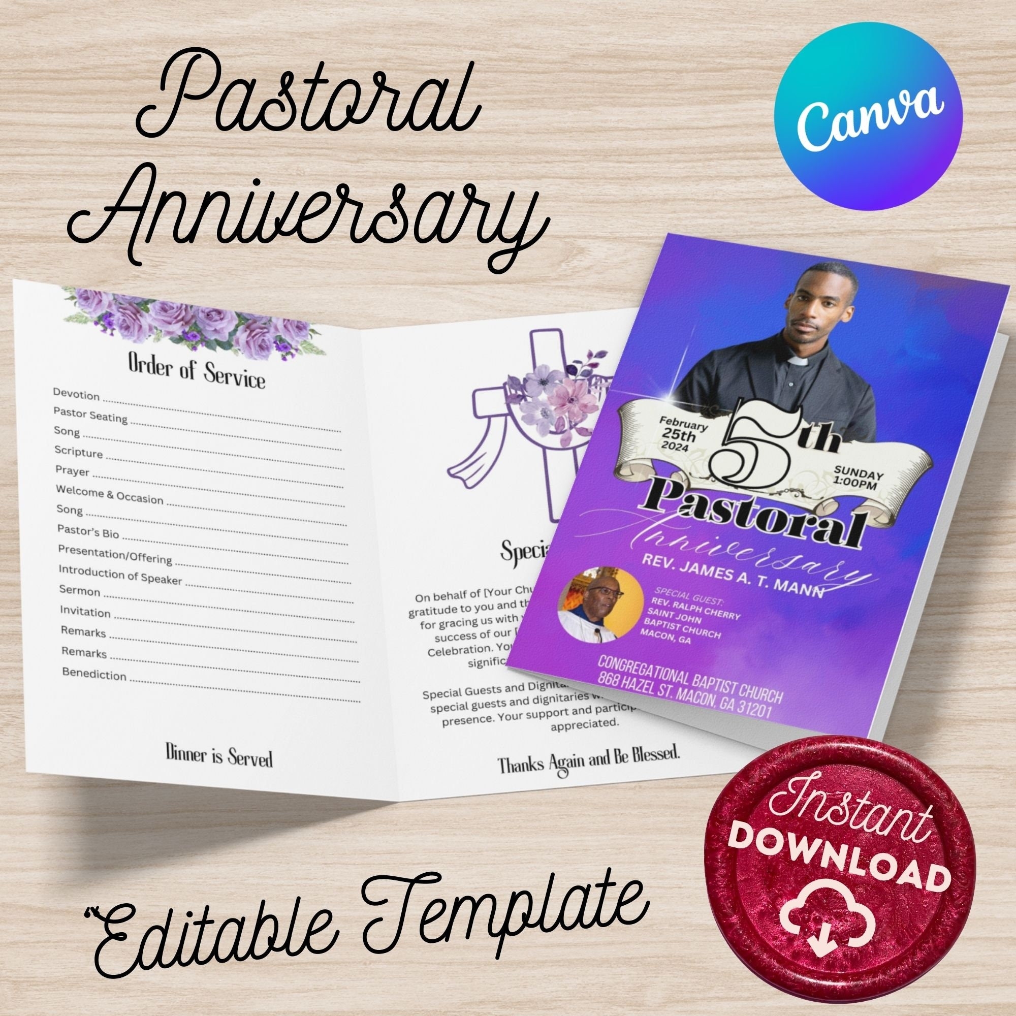 Free Printable Church Anniversary Program Template