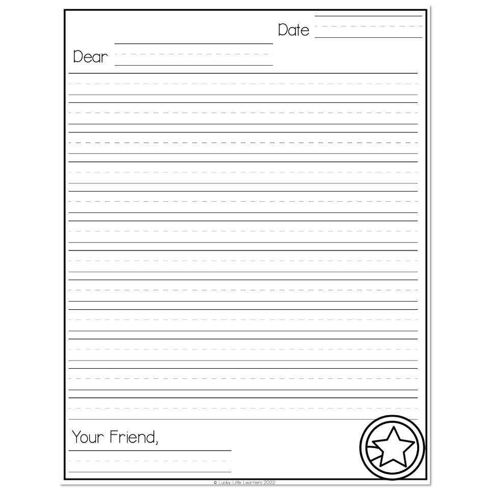 Letter Writing Template Free Printable