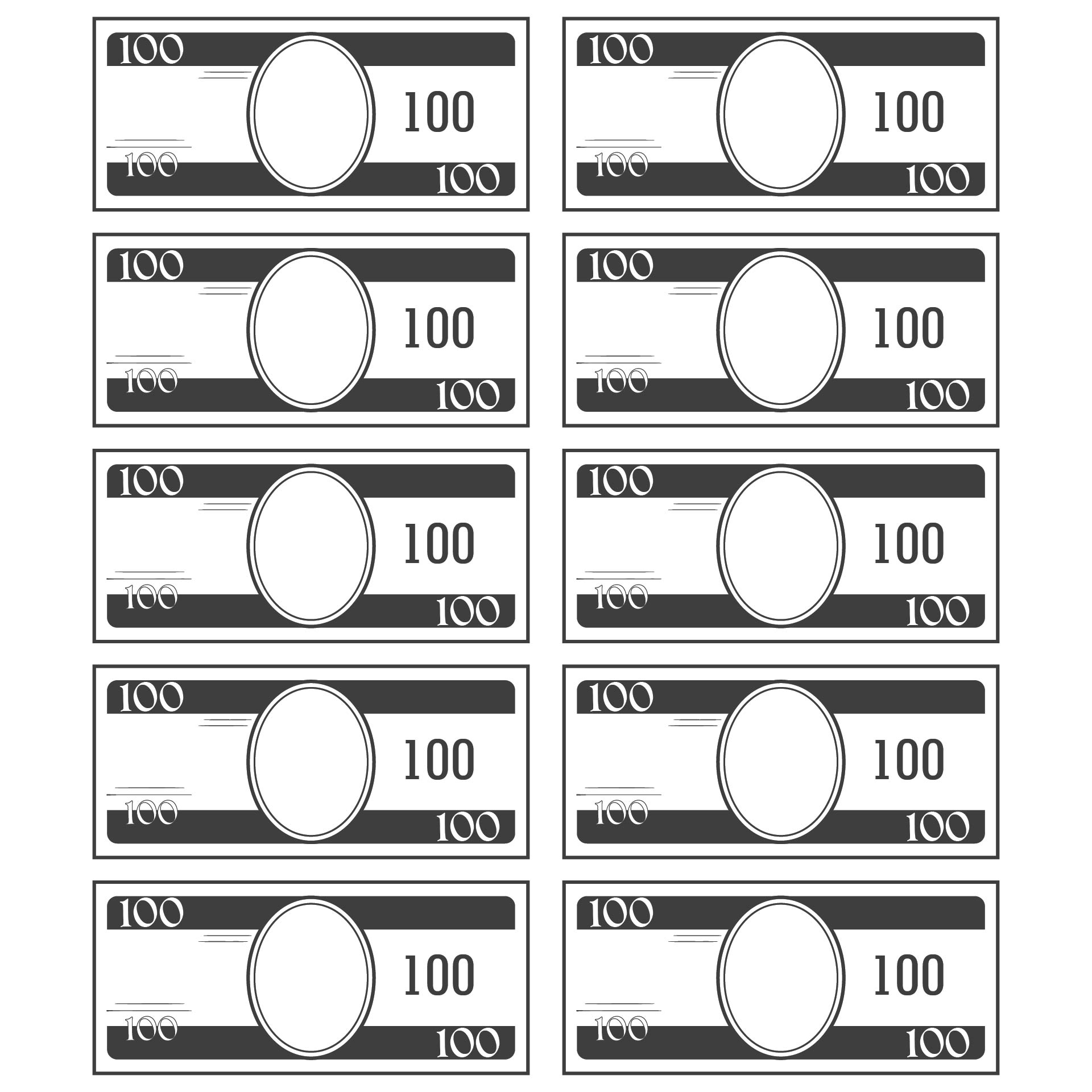 Free Money Template Printables