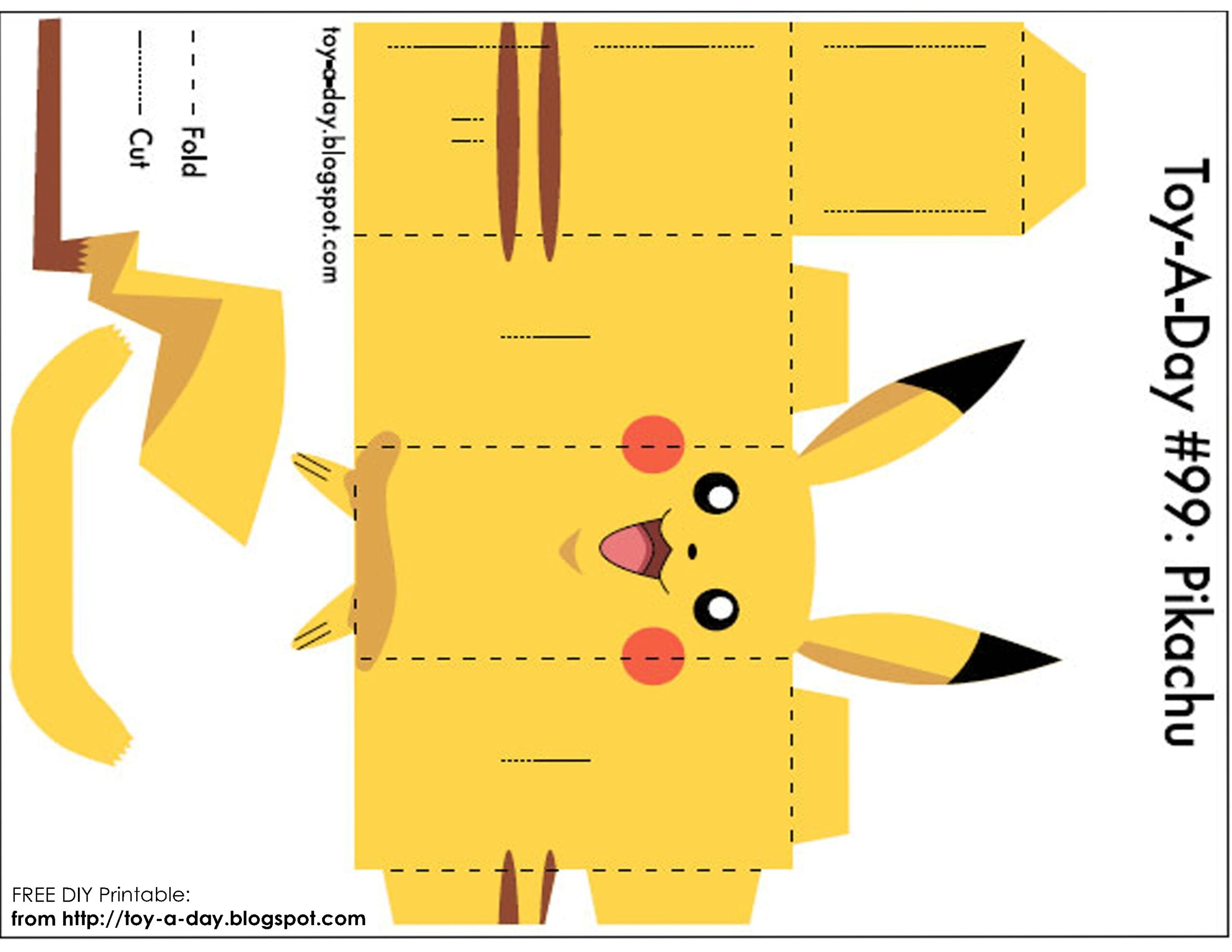 Pokemon Papercraft Easy Diy Printable Paper Box Pocket Monster Pikachu Val Printable Papercrafts Printable Papercrafts