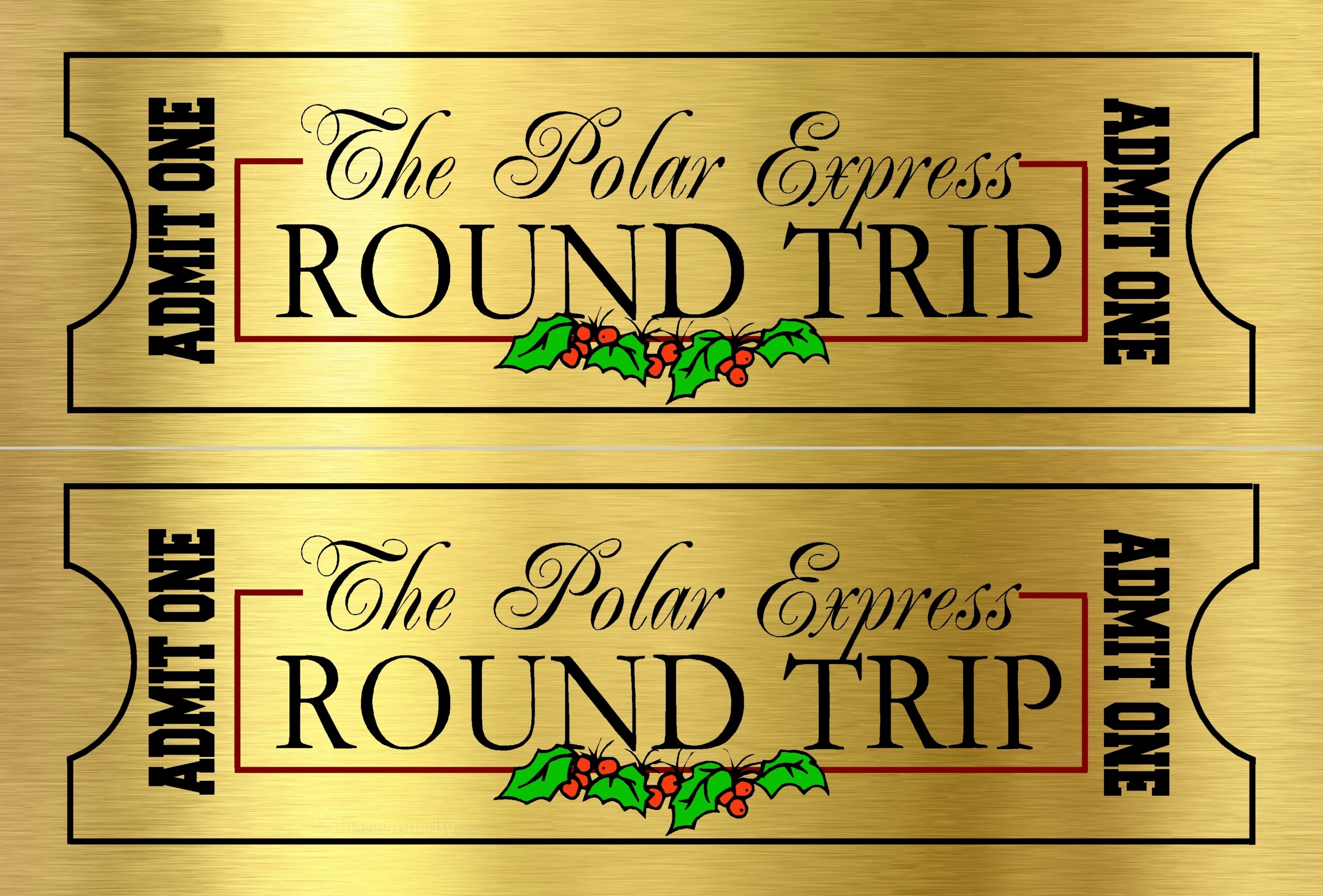 Free Printable Polar Express Golden Ticket