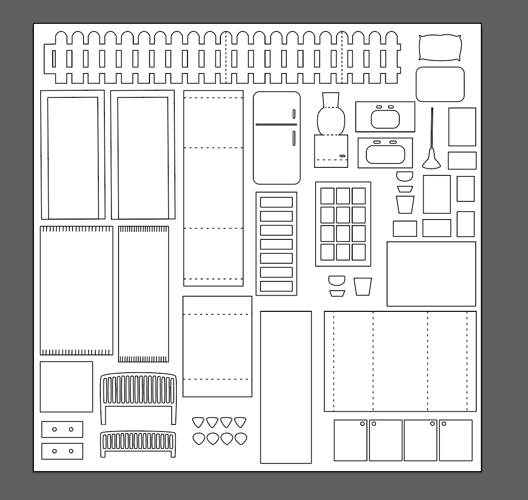 Free Printable Paper Dollhouse Furniture Templates